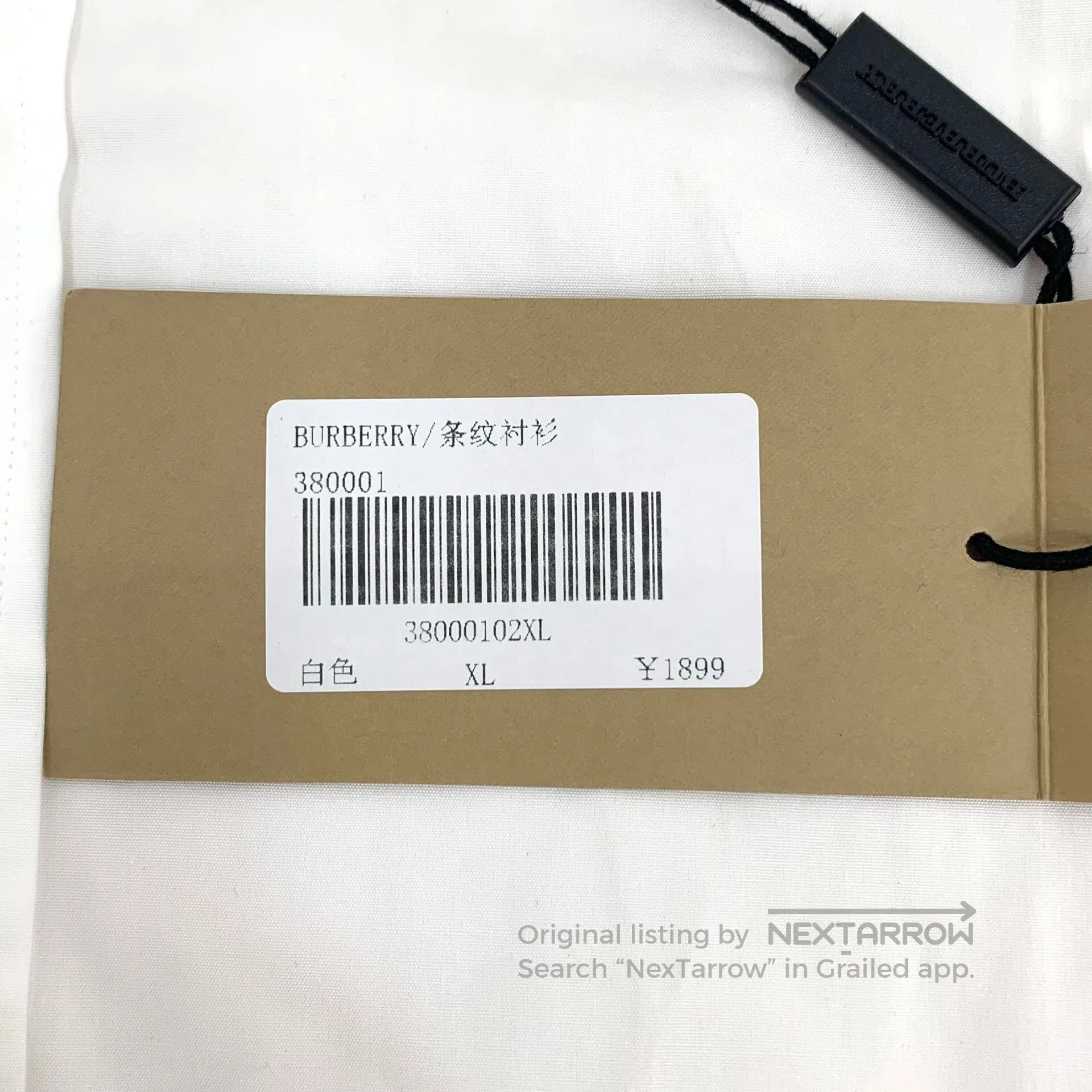 Burberry Burberry White Striped Cotton Collared Single-Breasted Lon Size US XL / EU 56 / 4 - 7 Thumbnail