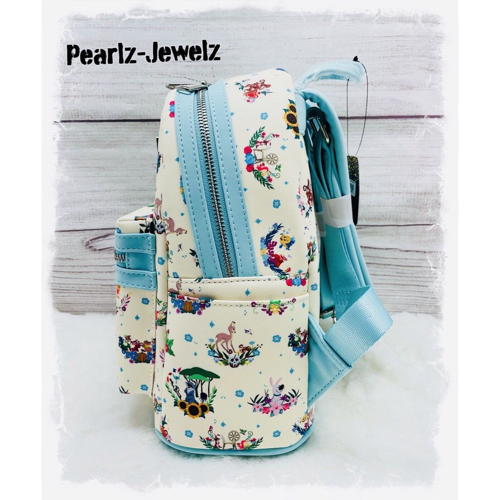 Disney Loungefly Princess Companion Friends Floral Mini Backpack Bo Size ONE SIZE - 2 Thumbnail