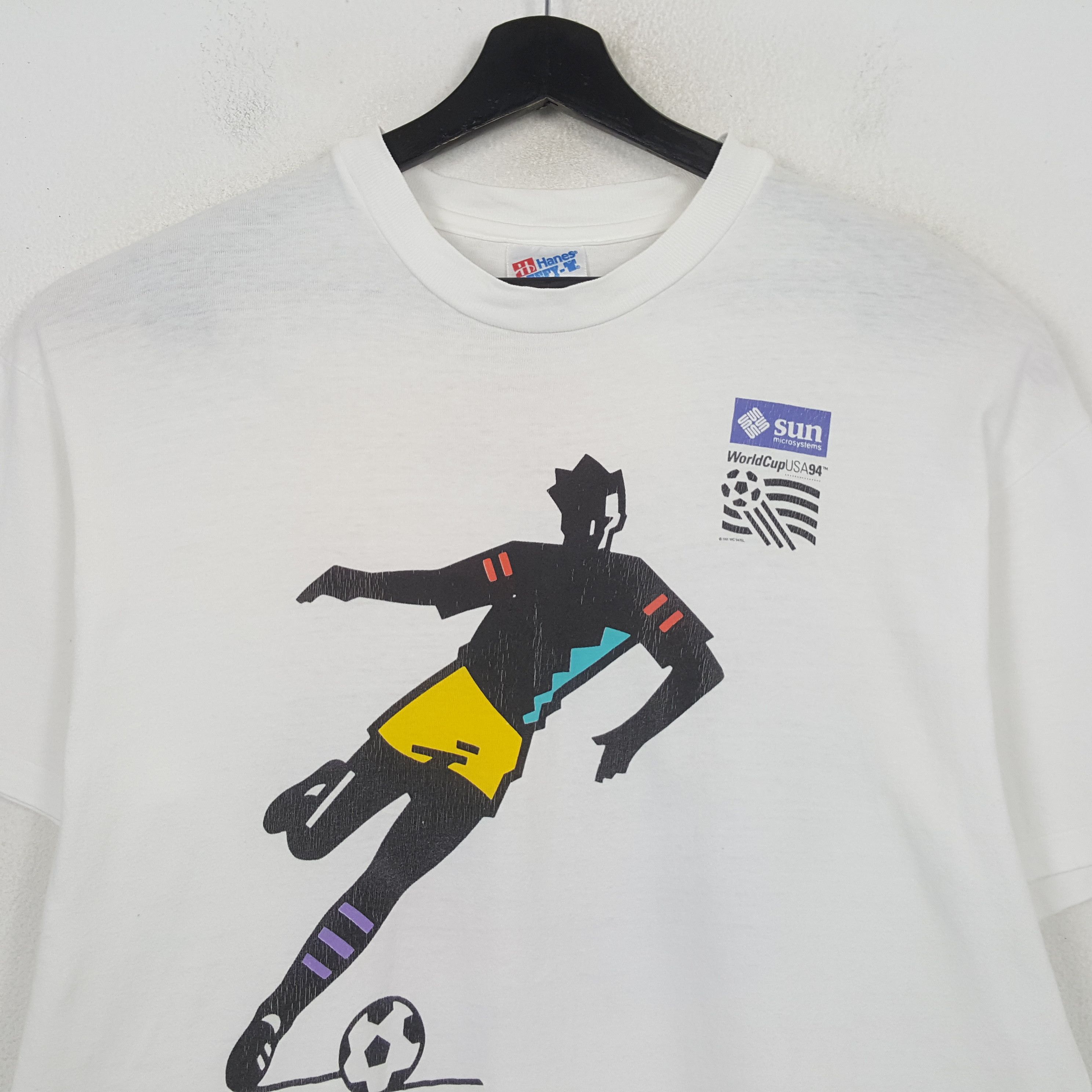 Hanes World Cup USA 94 Promo Style Vintage Tshirt C299N37 Size US L / EU 52-54 / 3 - 2 Thumbnail