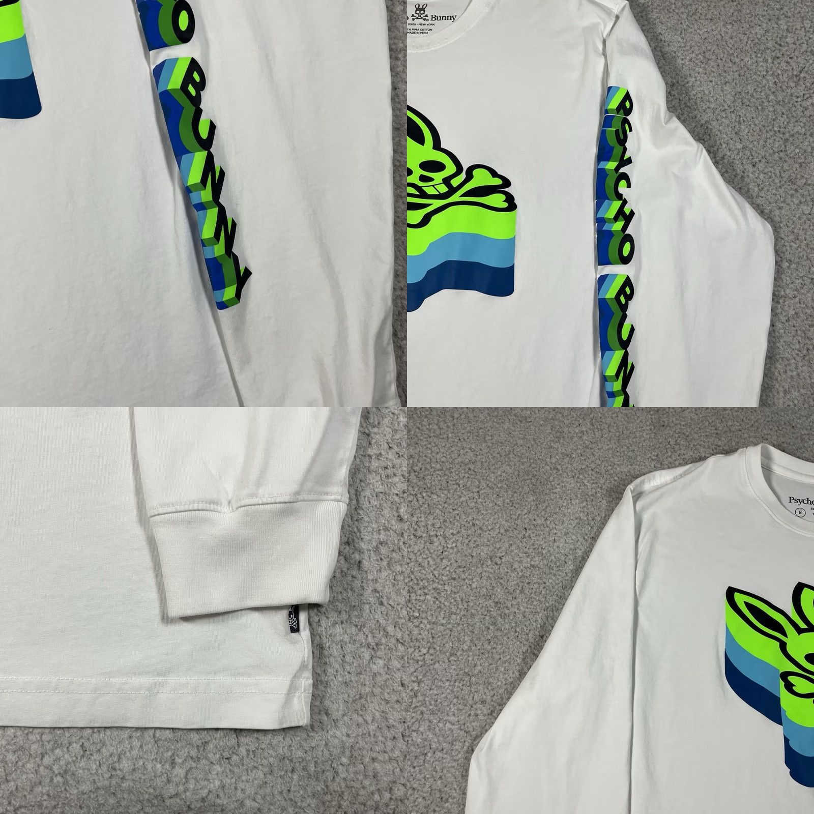 Psycho Bunny Psycho Bunny Shirt Mens 2XL White Long Sleeve Graphic Pima Cotton Logo Size US XXL / EU 58 / 5 - 8 Thumbnail