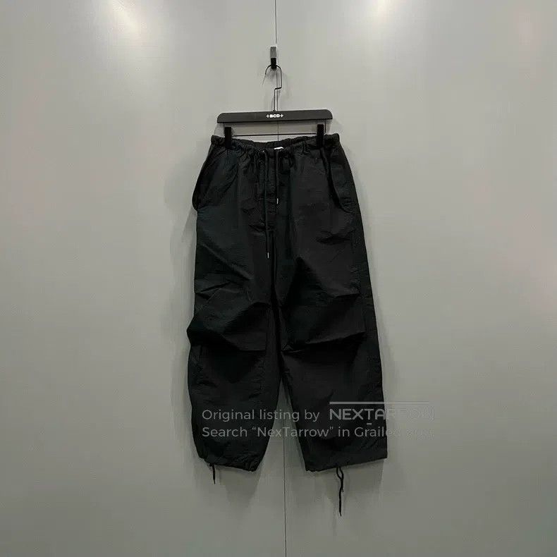 Acne Studios Acne Studios Black Drawstring Pleated Pants Size US 38 / EU 54 - 1 Thumbnail