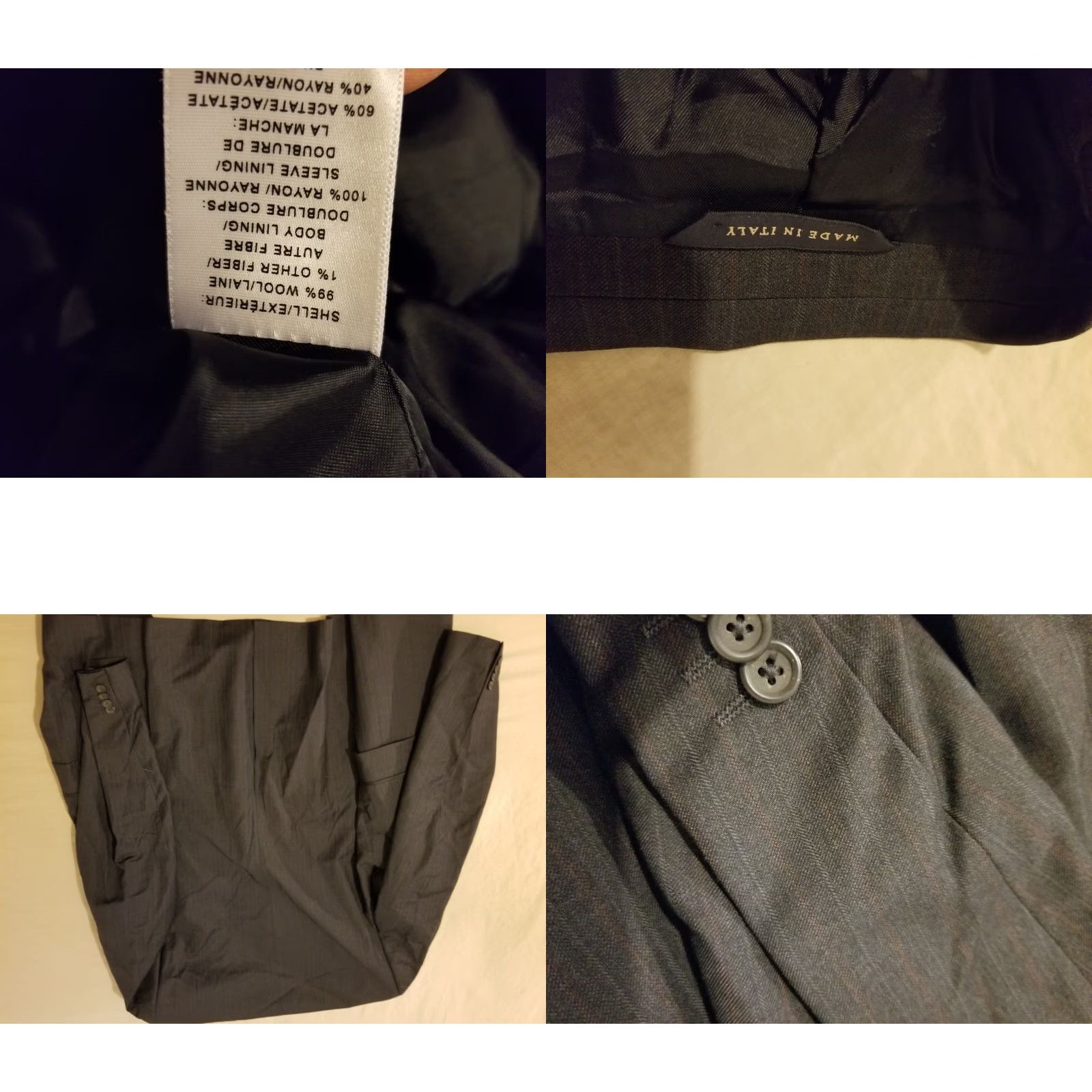Banana Republic Banana Republic Wool Blazer 3-in-1 Jacket Mens 44R Grey Black Sports 3-in-1 Mens Blazer Wool Jacket Size 44R - 8 Thumbnail