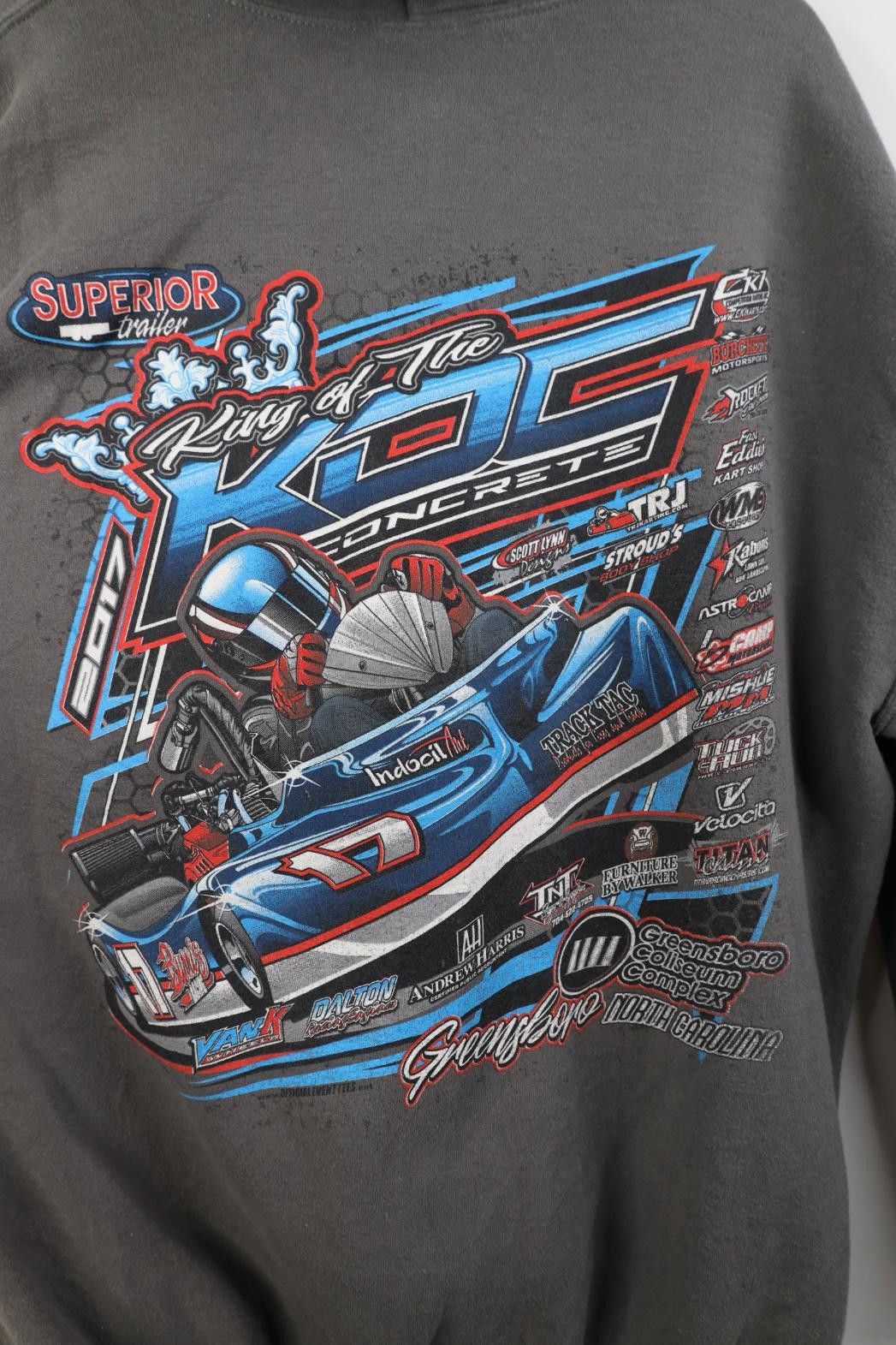 Vintage Y2K Greensboro Coliseum Complex King of the Concrete Hoodie Size US XL / EU 56 / 4 - 13 Thumbnail