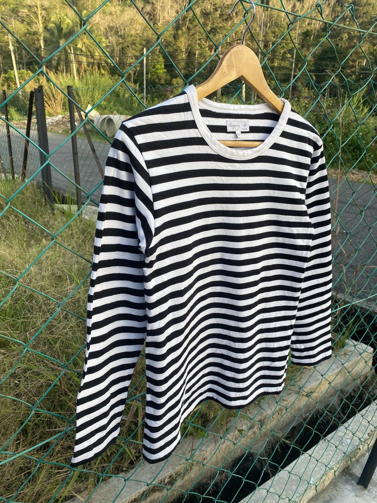 agnes b. Agnes B. breton striped long sleeve tshirt Size S / US 4 / IT 40 - 4 Thumbnail