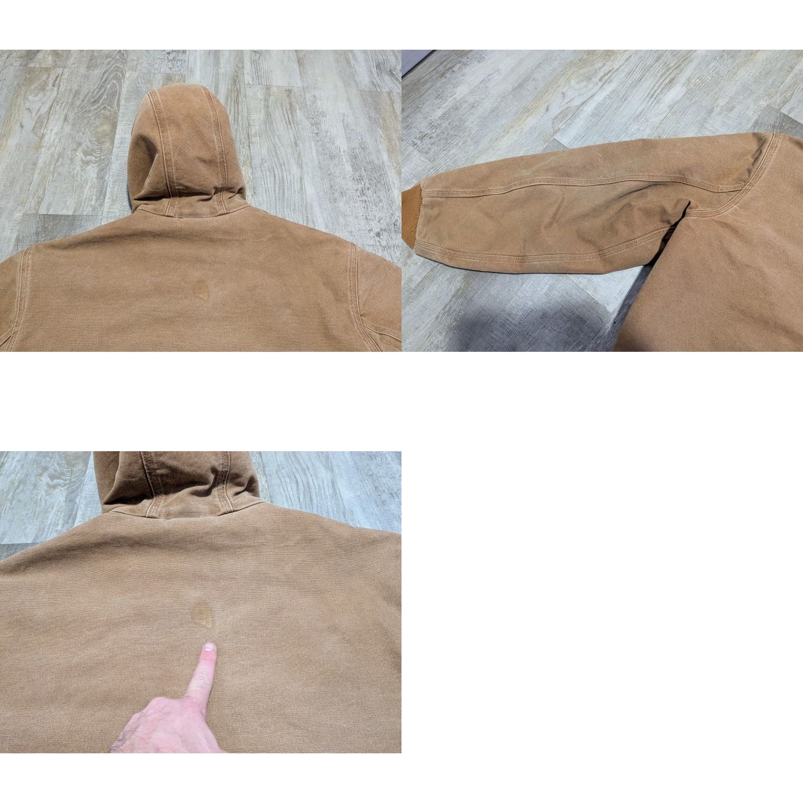 Carhartt Carhartt J130 Tan Duck Quilted Lined Workwear Jacket Men's Large Tall Hooded Size US L / EU 52-54 / 3 - 11 Thumbnail