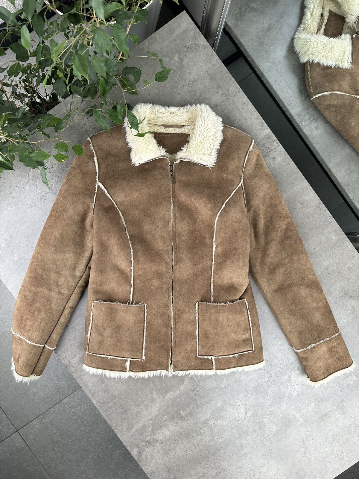 Japanese Brand Vintage Faux Sheepskin Coat Size S / US 4 / IT 40 - 1 Thumbnail