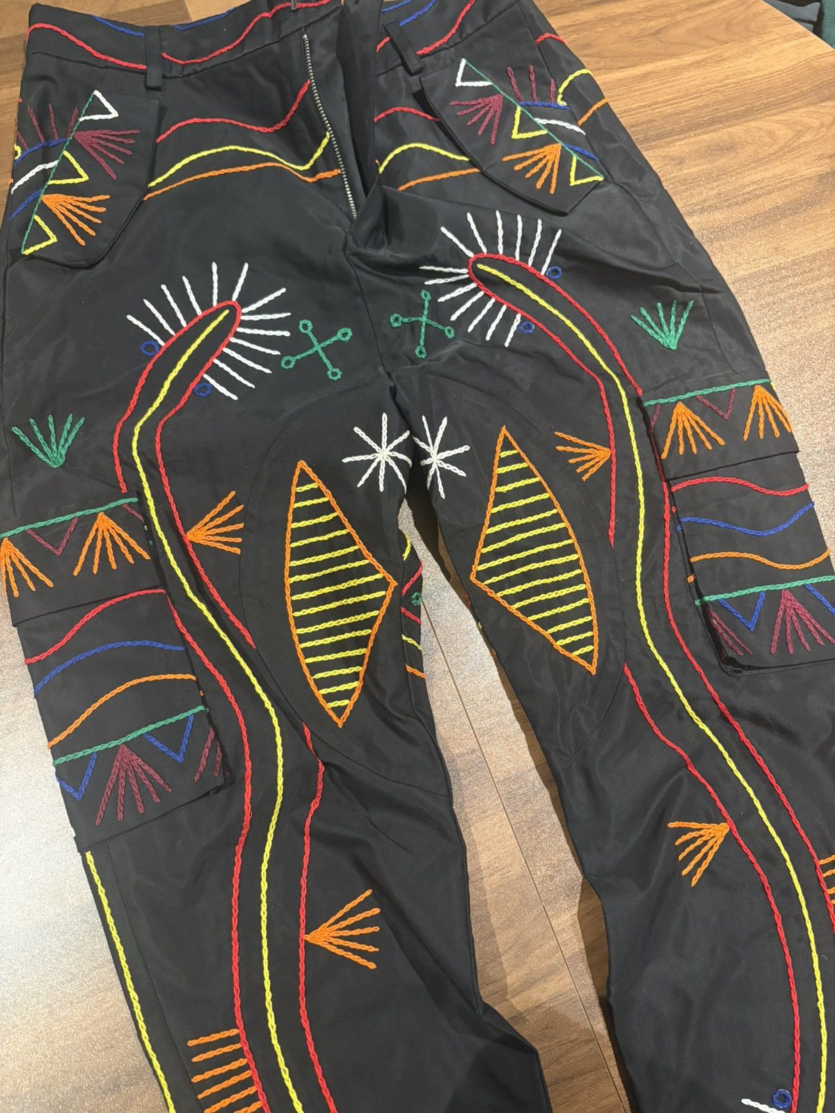 Prabal Gurung Pradal Gurung embroidered cargo pants cropped fit size 34 Size US 34 / EU 50 - 6 Thumbnail