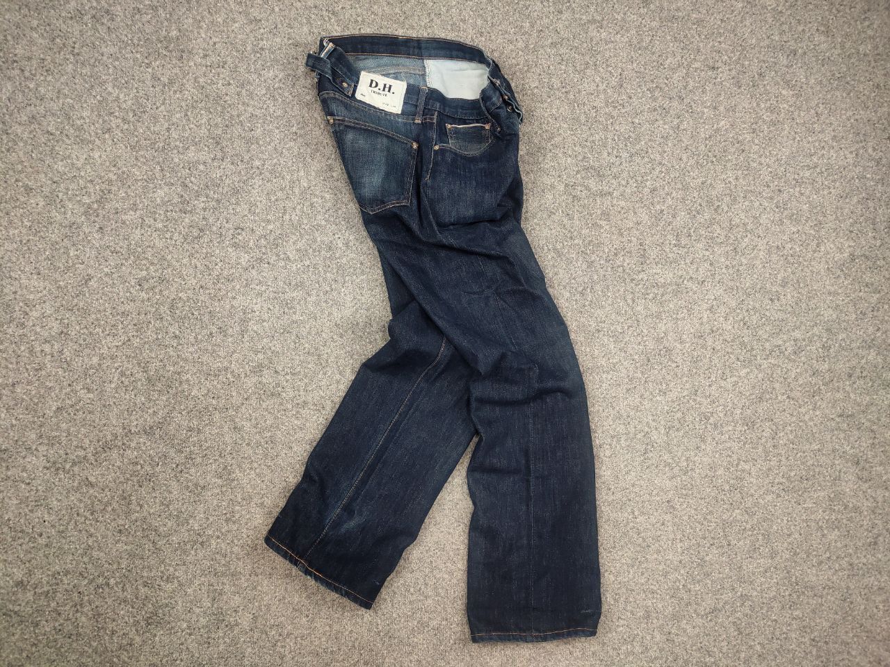 Japanese Brand Vintage D.H. Tribute Japanese Selvedge Faded Denim Jeans Size US 32 / EU 48 - 10 Thumbnail