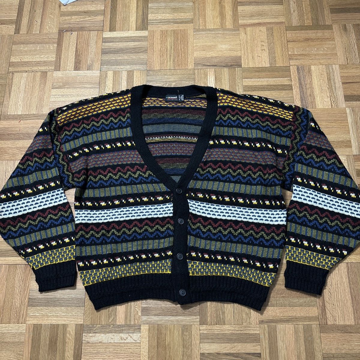 Vintage Vintage Exchange Unlimited cardigan sweater Size US L / EU 52-54 / 3 - 1 Thumbnail