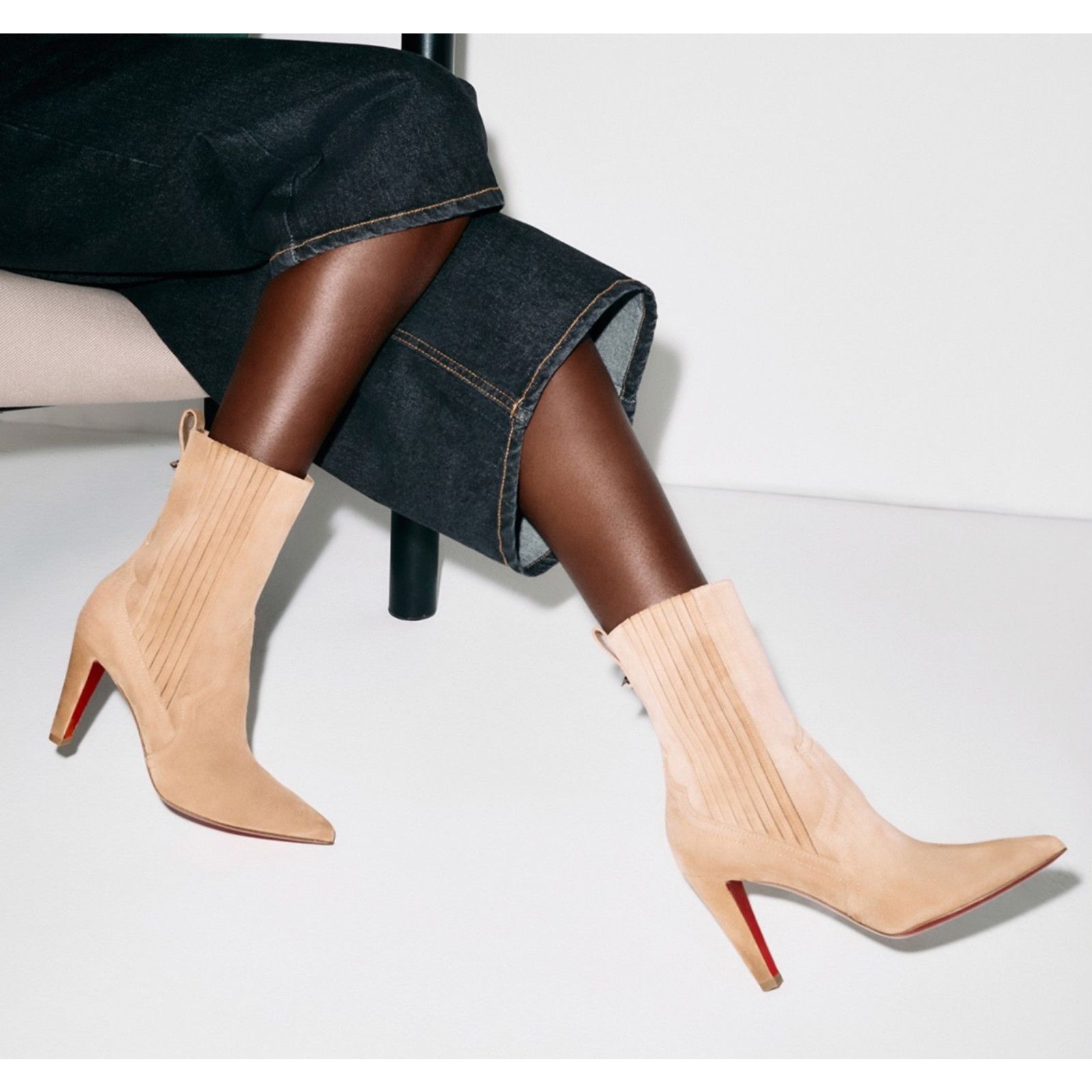 Christian Louboutin Christian Louboutin Santigag 85 Lionne Suede Ankle Boot 40 Size US 10 / IT 40 - 5 Thumbnail