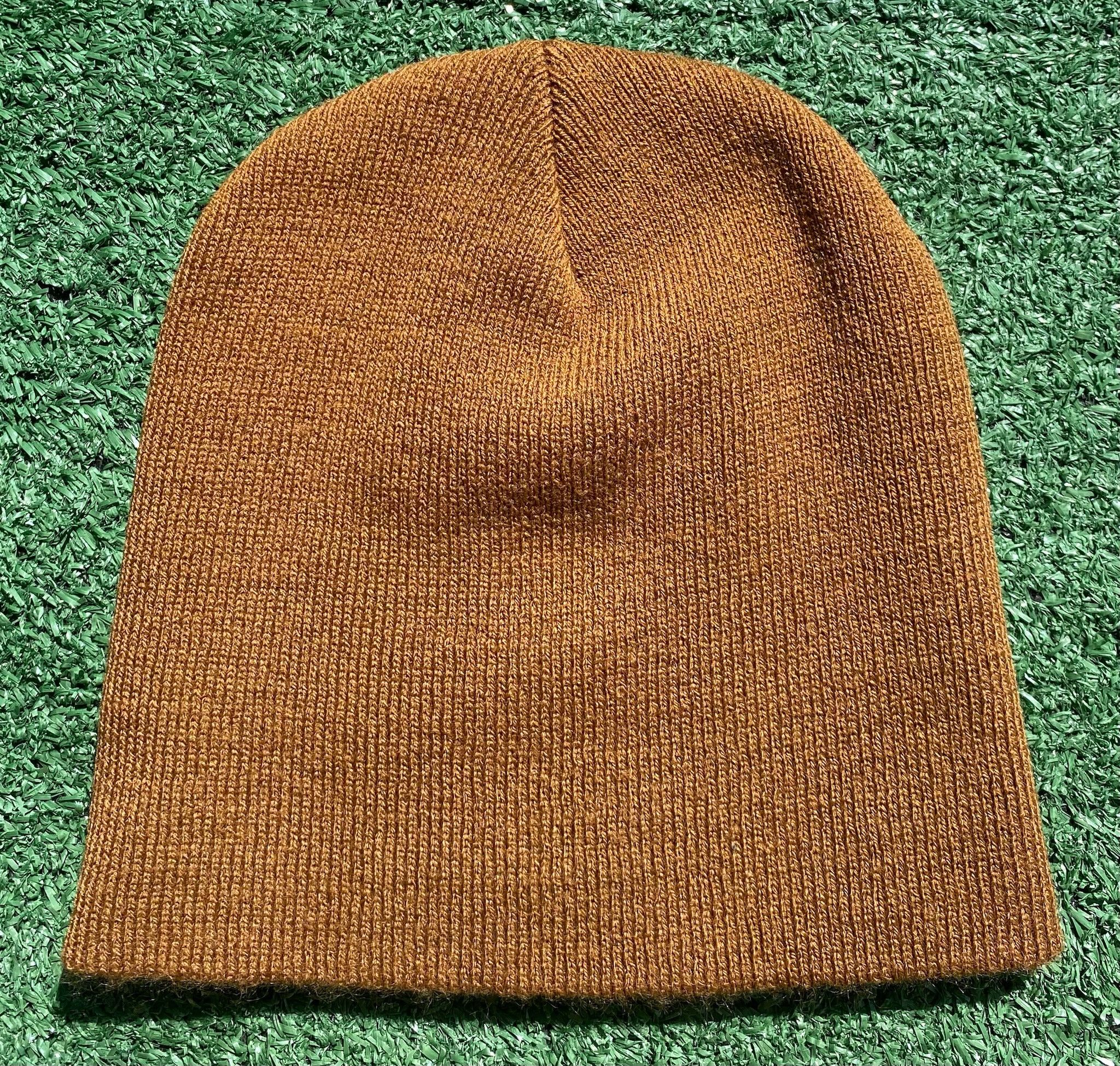 Carhartt Vintage Carhartt Knit Beanie Hat Brown Size ONE SIZE - 3 Thumbnail