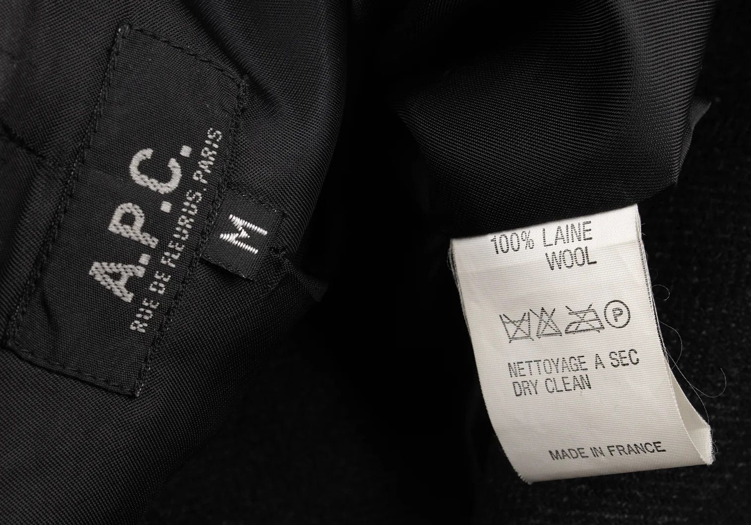 A.P.C. Herringbone Melton Coat in Charcoal M Size US XXS / EU 40 - 19 Thumbnail