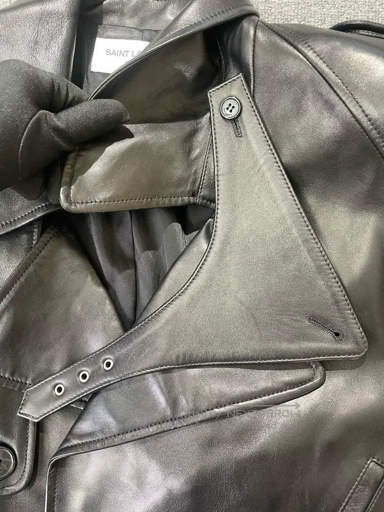 Saint Laurent Paris Saint Laurent Paris Black Sheepskin Wide Shoulder Leather Size XS / US 0-2 / IT 36-38 - 6 Thumbnail