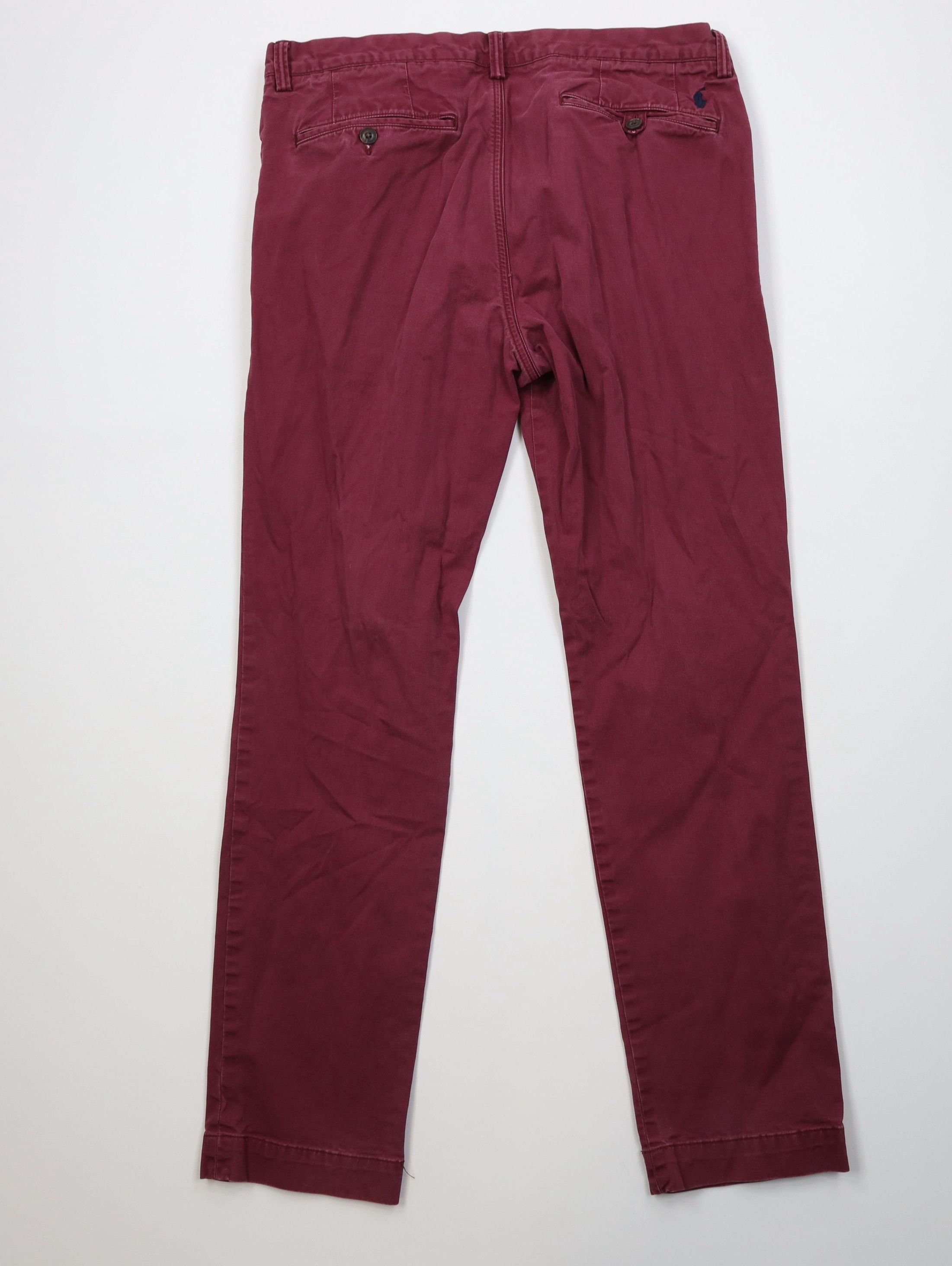 Polo Ralph Lauren Vintage Y2K Ralph Lauren Stretch Slim Fit Chino Pants Maroon Size US 34 / EU 50 - 9 Thumbnail