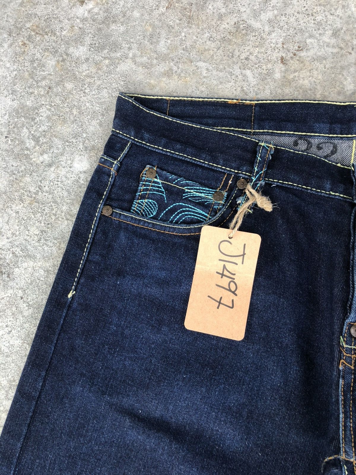 RMC Jeans Red Monkey Company Embroidered Jeans Distressed Size US 33 - 13 Thumbnail