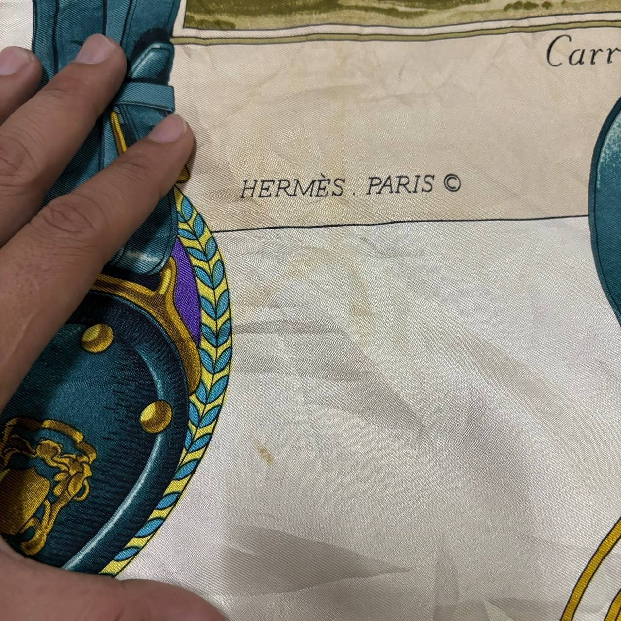 Hermes Hermes Carrick à Pompe Silk Scarf 90cm Philippe Ledoux 1973 Size ONE SIZE - 4 Thumbnail
