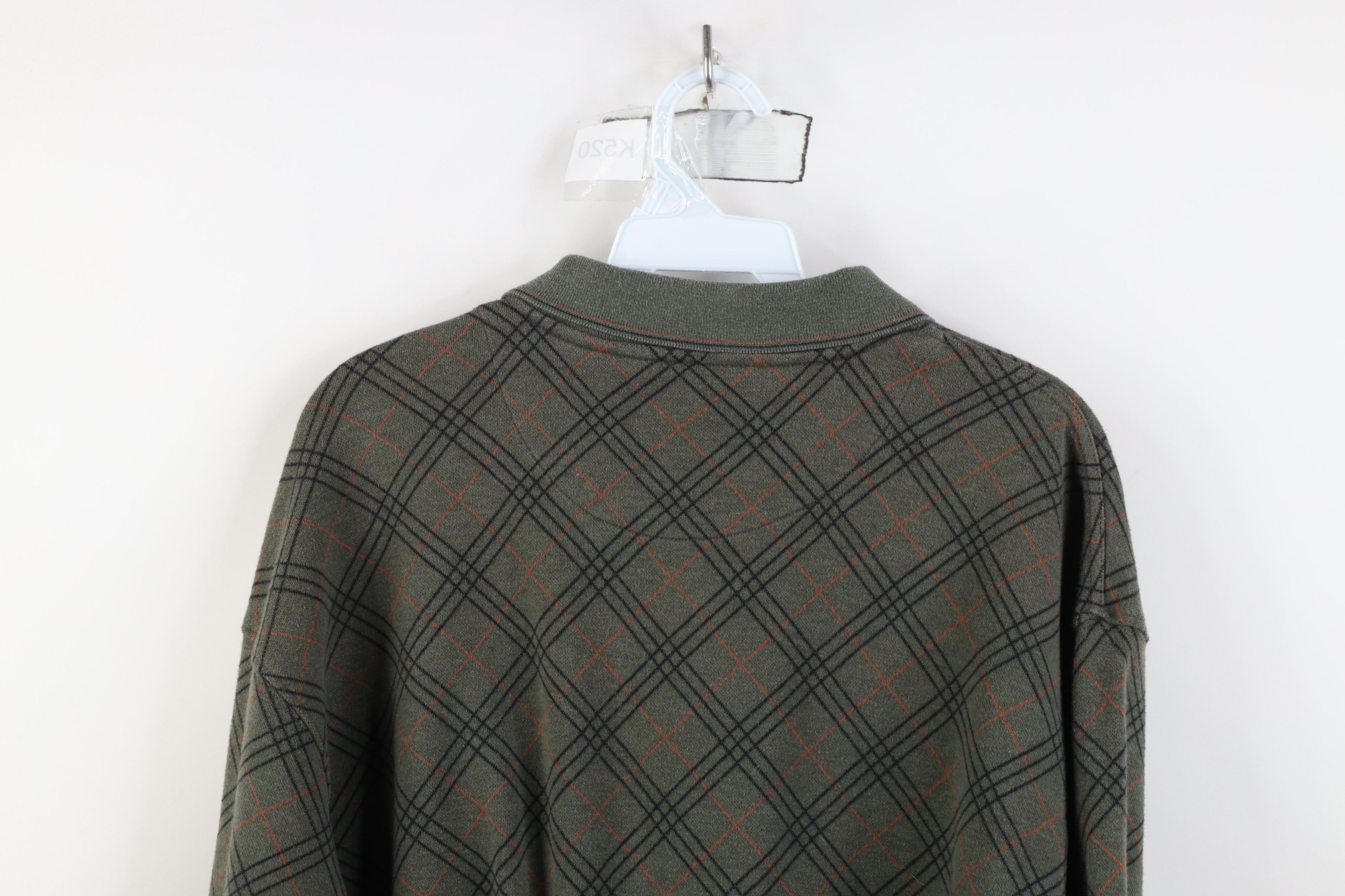 Vintage Vintage 90s Streetwear Long Sleeve Rugby Polo Shirt Plaid Size US XL / EU 56 / 4 - 10 Thumbnail