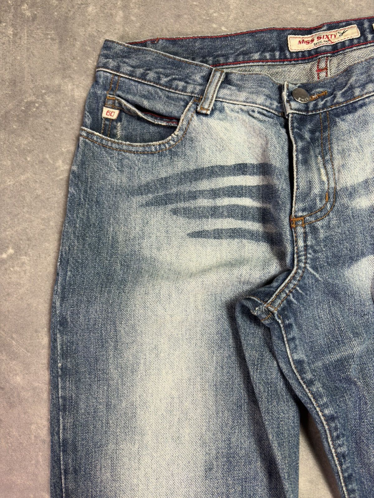 Miss Sixty Miss Sixty Flared Washed Flip Tommy Vintage Jeans 29 Bootcut Size 29" - 6 Thumbnail
