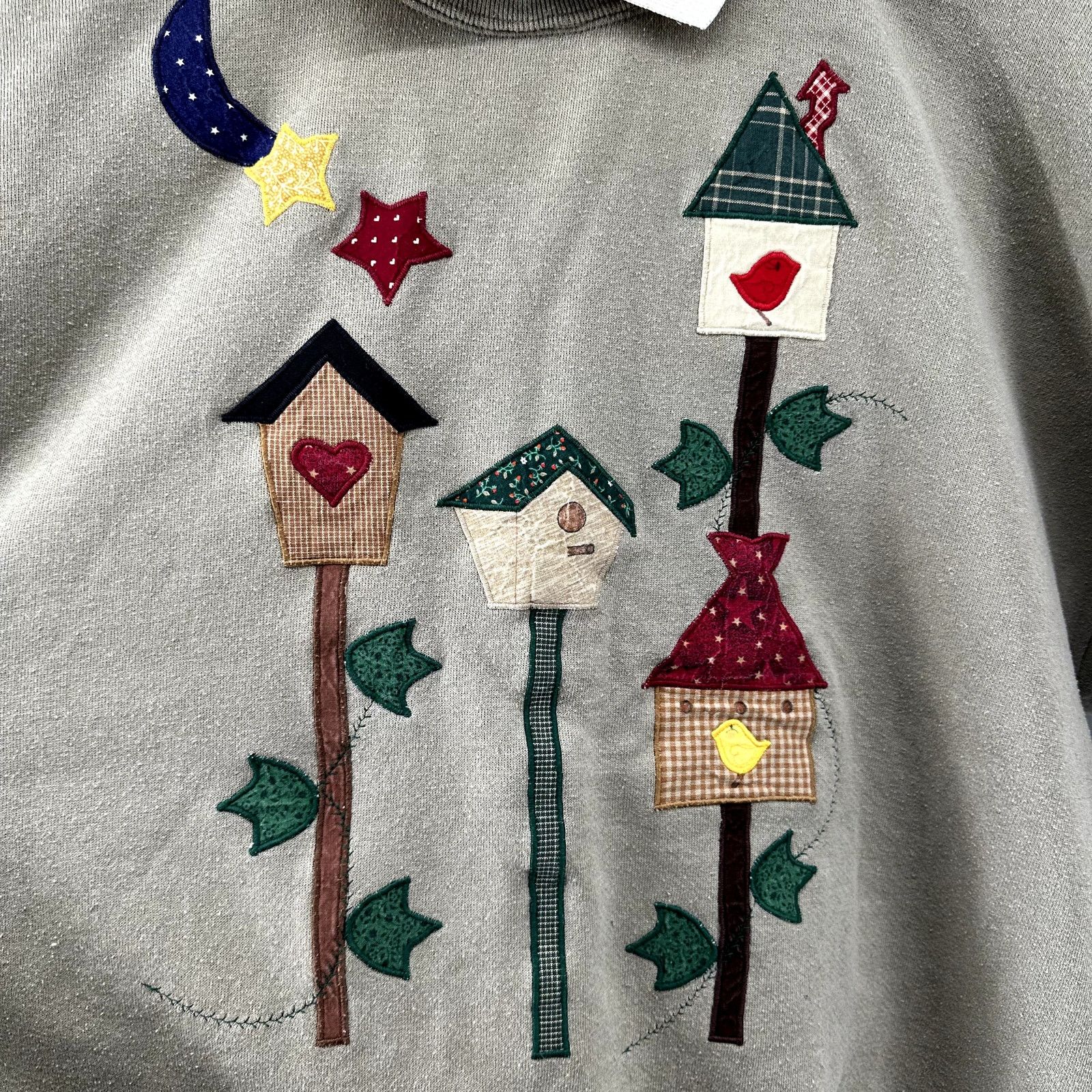 Jerzees Vintage Jerzees Collared Sweatshirt Bird House Khaki 2X Size XXL / US 16-18 / IT 52-54 - 3 Thumbnail