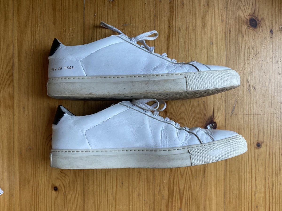 Common Projects Common Projects - Retro Low White/Black Sneaker Size US 12 / EU 45 - 5 Thumbnail