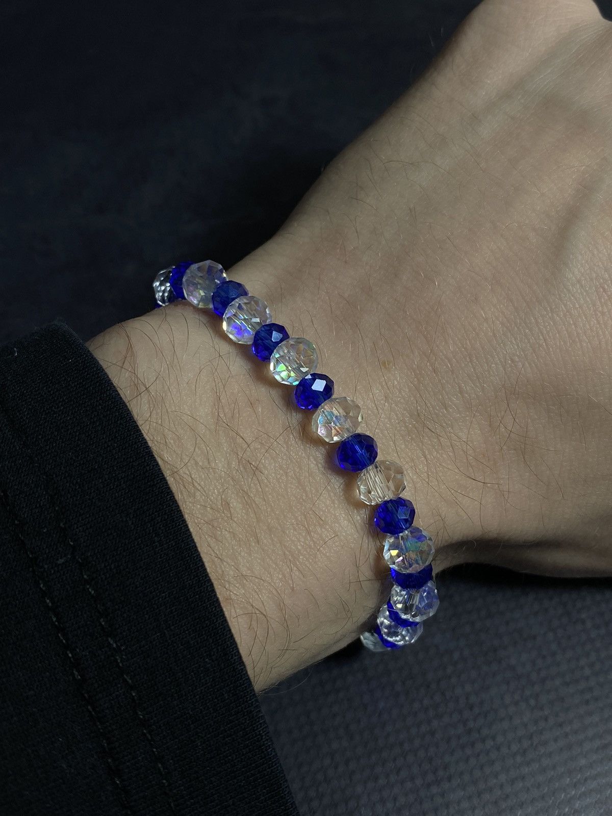 Jewelry Crystal Beaded Bracelet – Blue & Clear Sparkle Size ONE SIZE - 6 Thumbnail