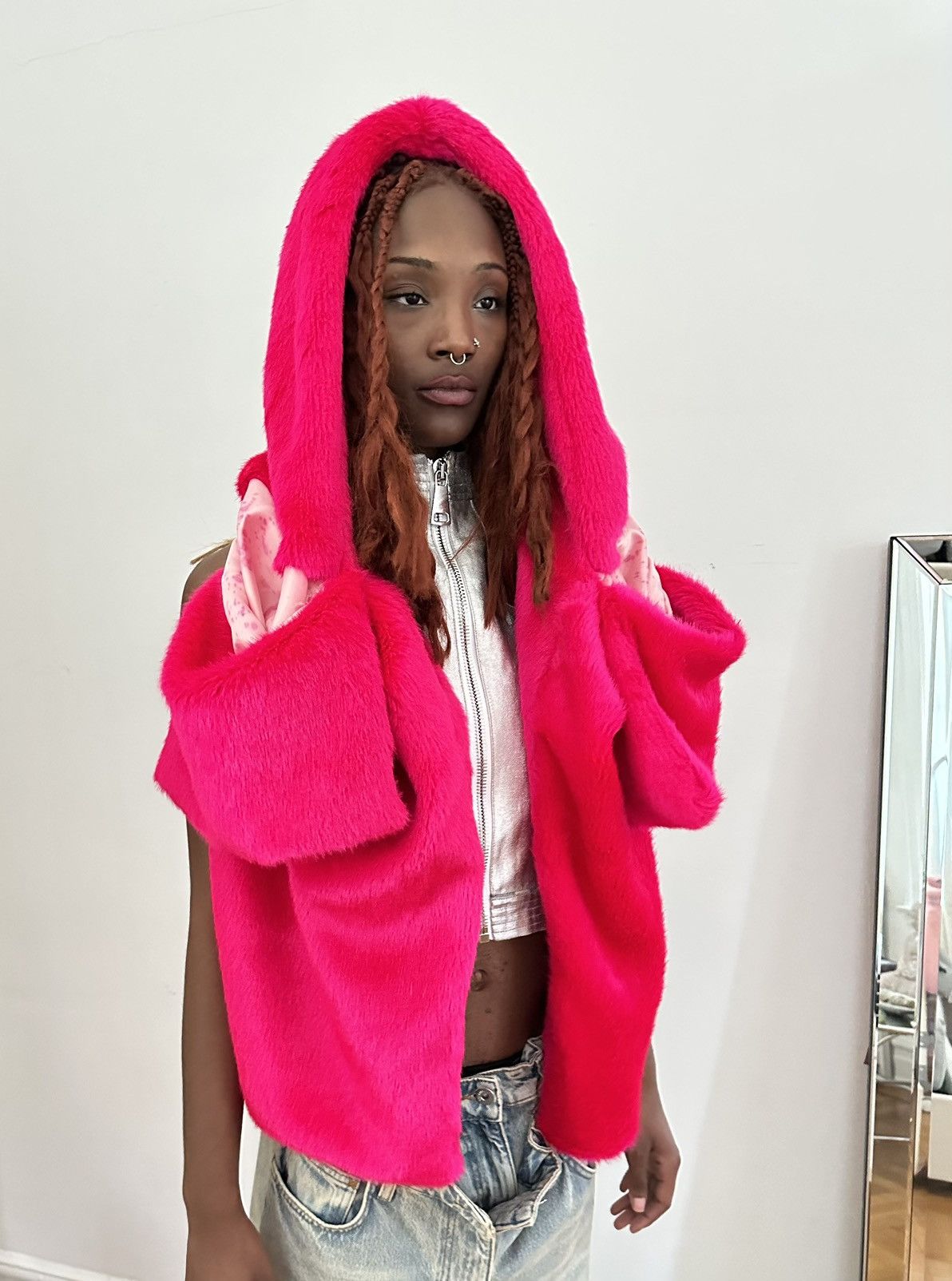 Designer × Other Pink fur hat Size ONE SIZE - 1 Thumbnail