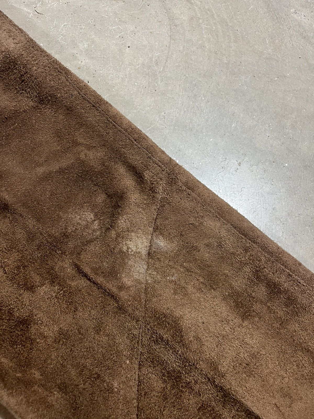 Vintage Vintage 70s Brown Suede Leather Bootcut Pants 33x32 Size US 30 / EU 46 - 6 Thumbnail