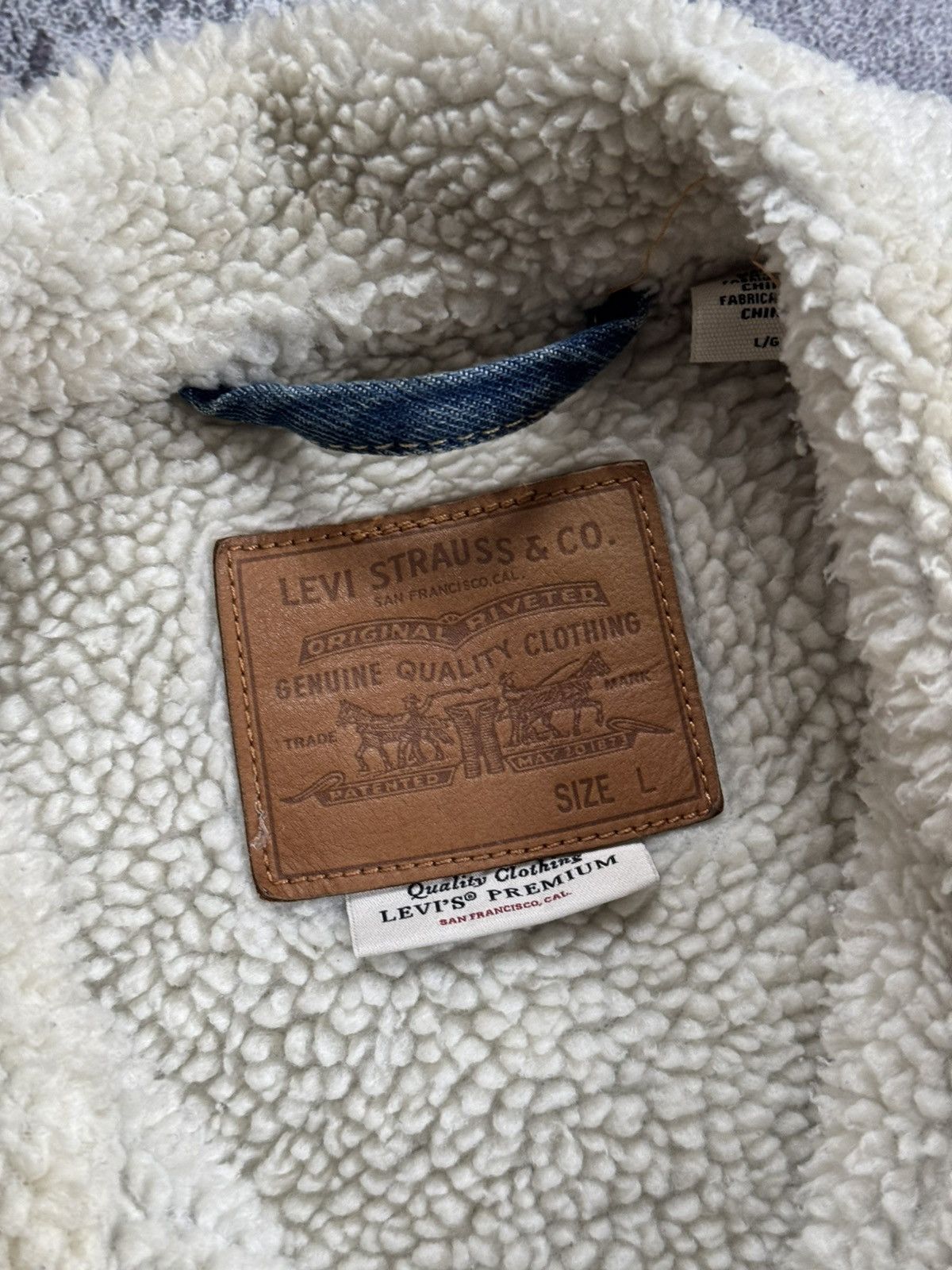 Levi's × Levi's Vintage Clothing × Vintage Levi’s L denim Sherpa jacket lined trucker bomber casual Size US L / EU 52-54 / 3 - 11 Thumbnail