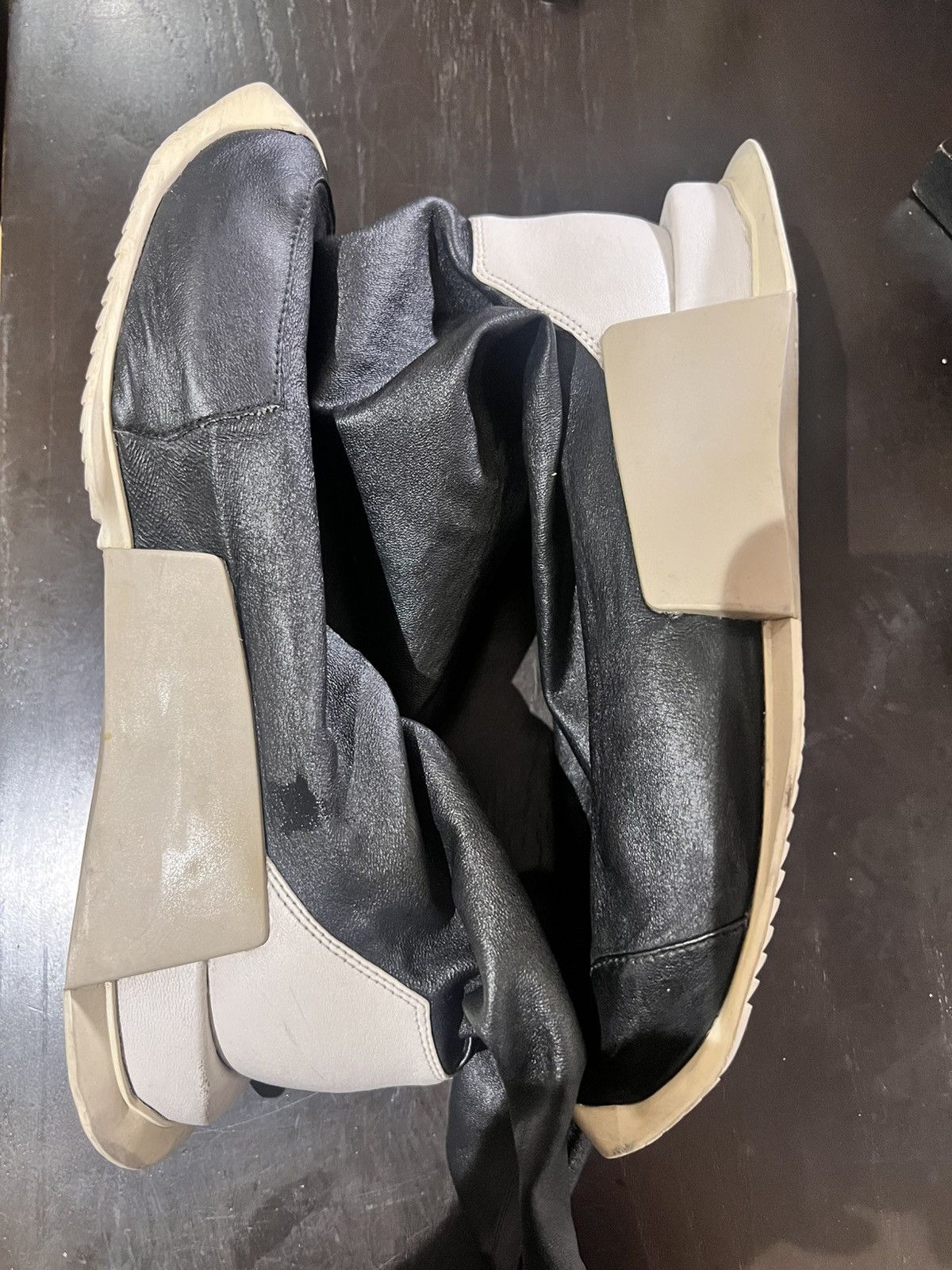Adidas × Rick Owens Rick Owens x Adidas leather sock Level Runner Size US 8.5 / EU 41-42 - 7 Thumbnail