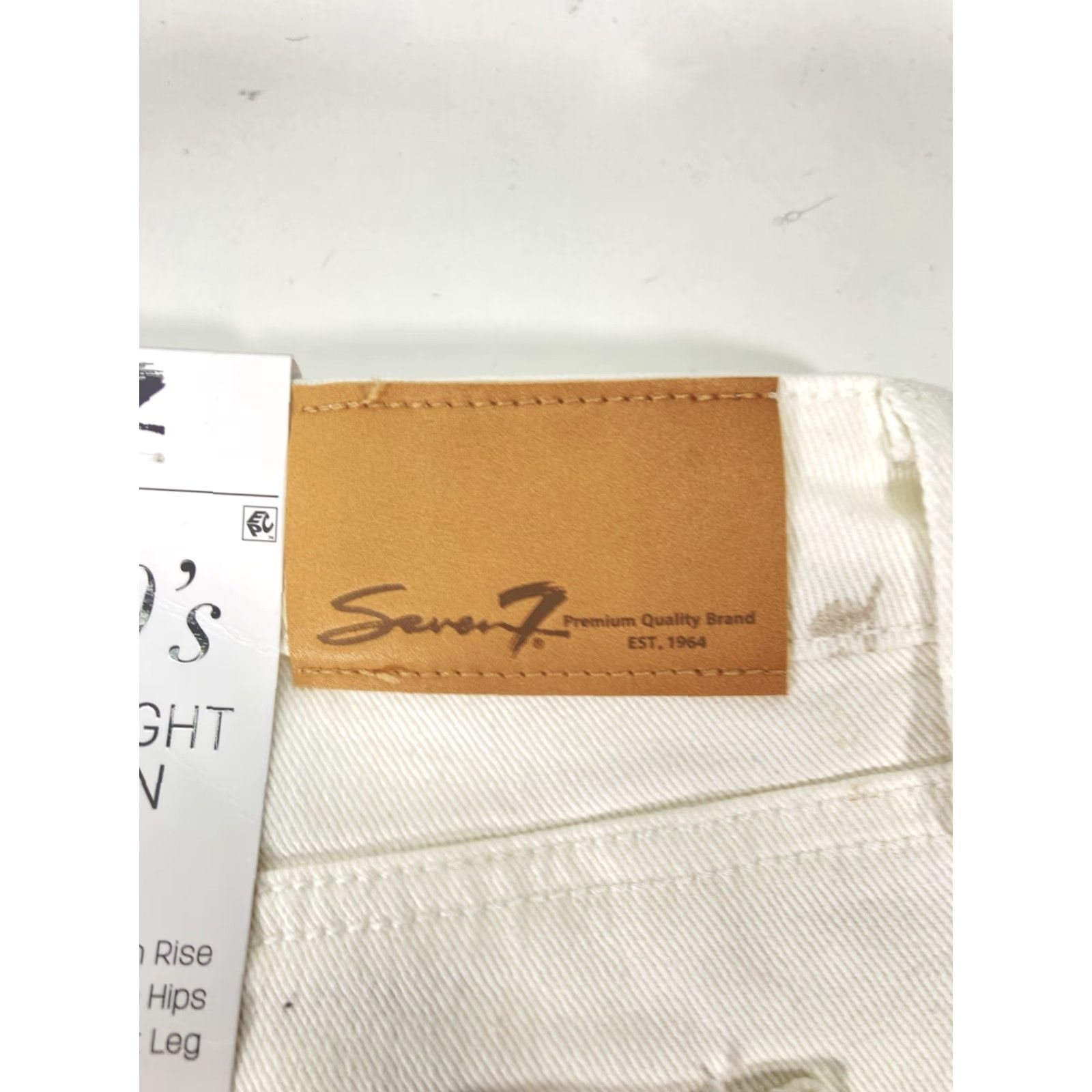 Vintage VINTAGE Seven7 90s Straight Jeans Women Size 16 38X31 White Denim Floral Stretch NWT Size 38" / US 16 / IT 52 - 7 Thumbnail