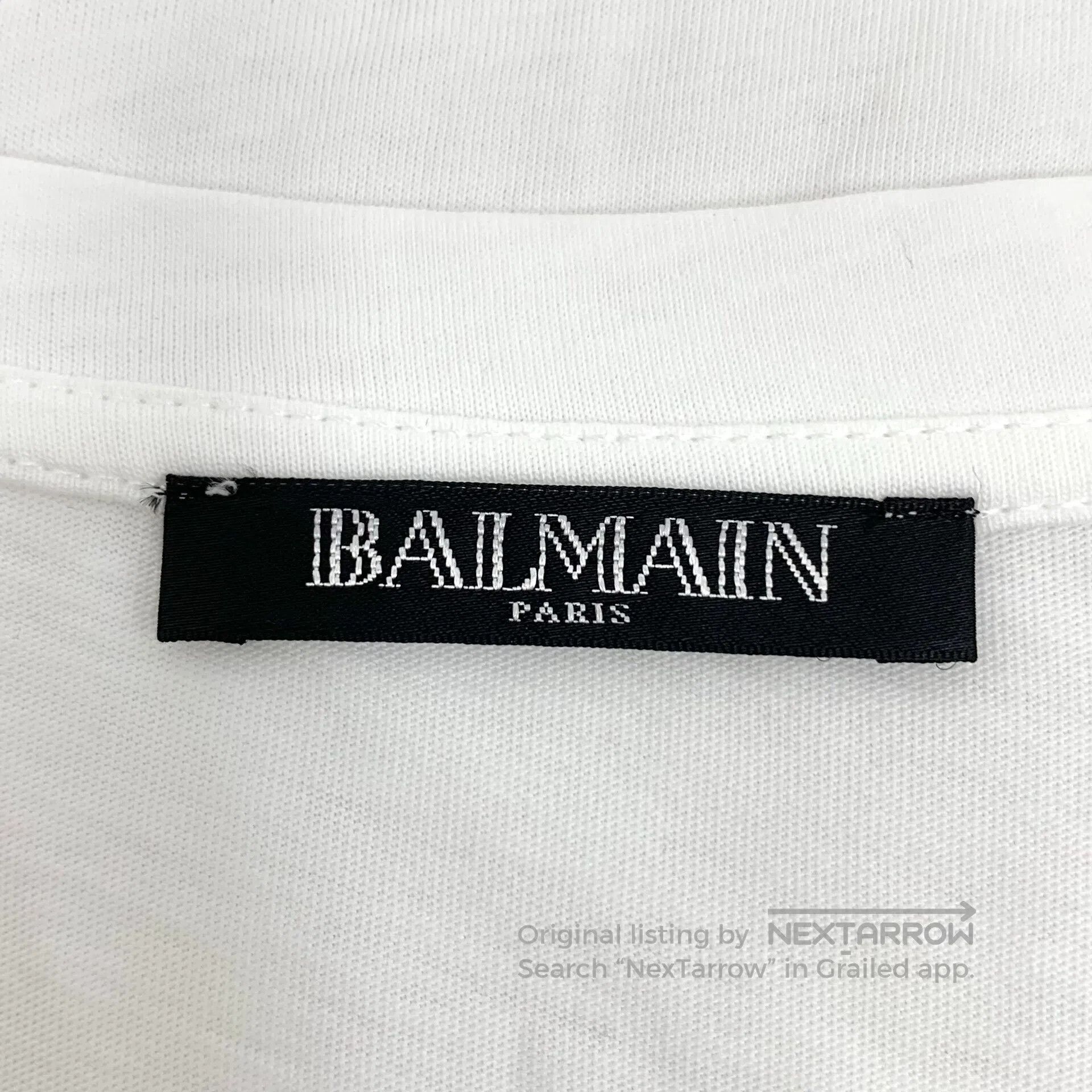 Balmain Balmain White cotton round neck short sleeve T-shirt with Size US XXS / EU 40 - 6 Thumbnail