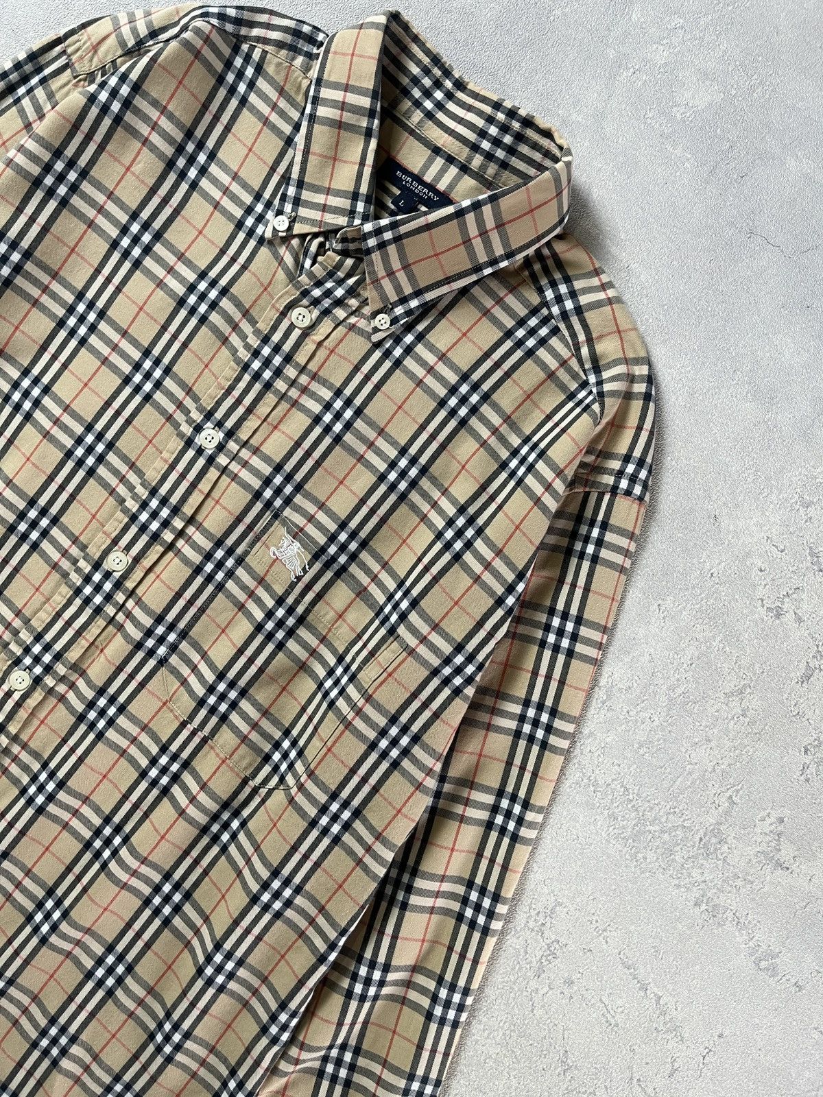 Burberry Vintage Burberry Nova Check Long Sleeve Button Down Shirt Size US L / EU 52-54 / 3 - 4 Thumbnail