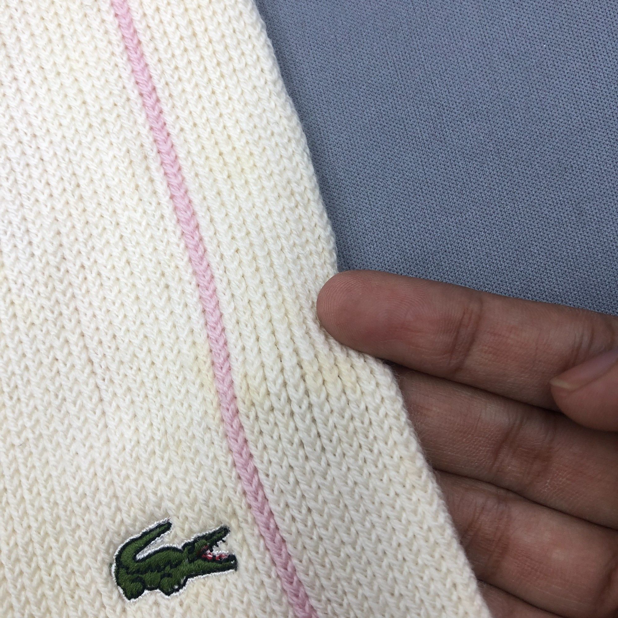 Lacoste Vintage Lacoste Scarf Muffler Wool Ribbed Knit Scarves Size ONE SIZE - 7 Thumbnail