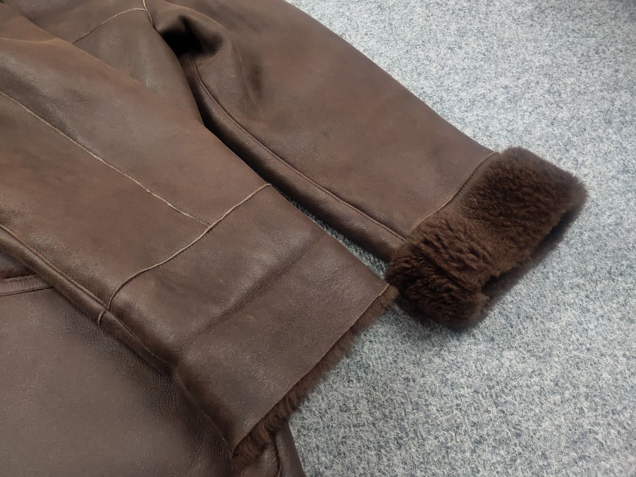 Gallotti Gallotti Bacis Brown Leather Shearling Fur-Lined Coat Jacket Size US M / EU 48-50 / 2 - 9 Thumbnail