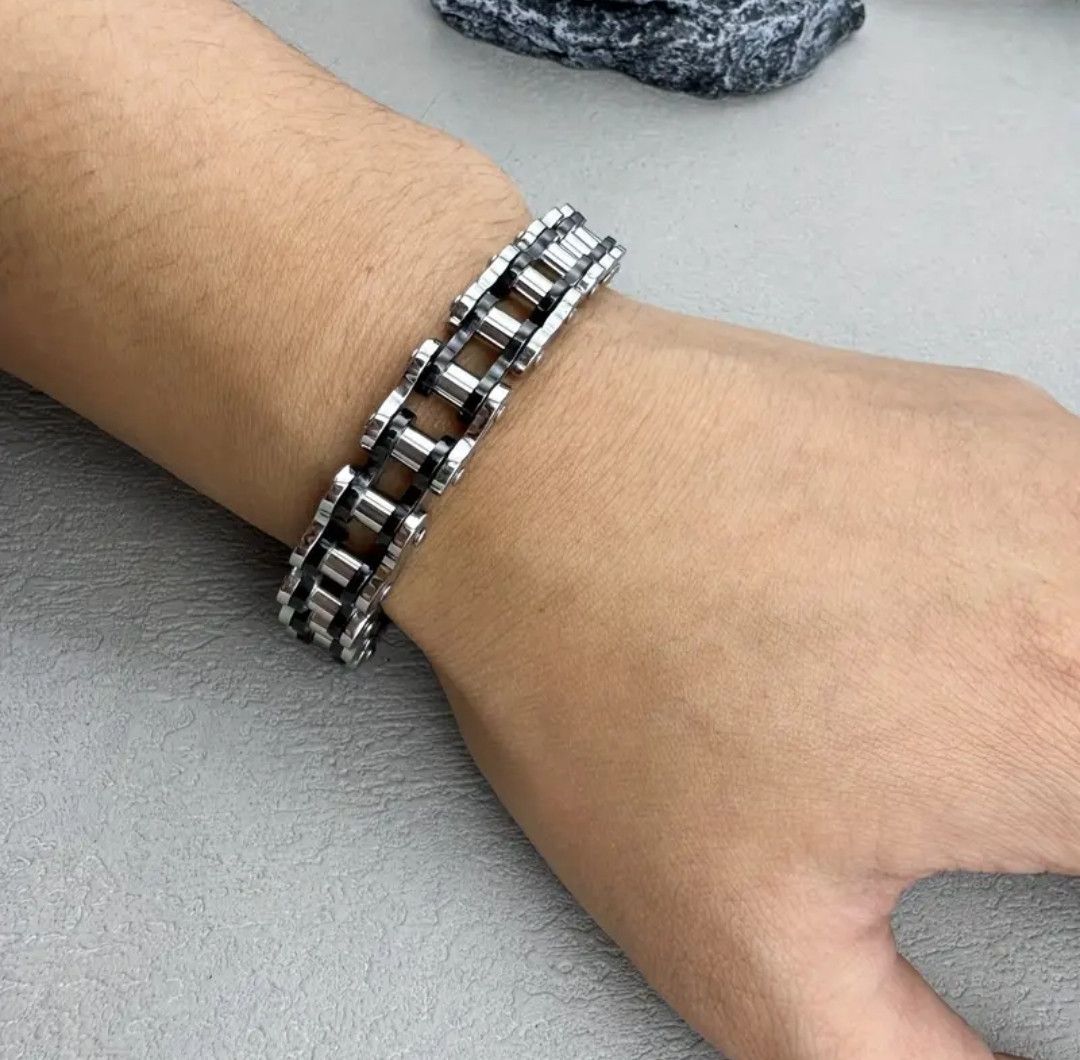 Other Motorcycle Link Chain Rock Bracelet Size ONE SIZE - 1 Thumbnail