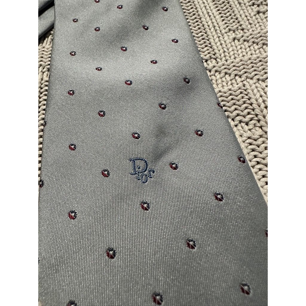Dior Vintage Dior silver gray silk tie Size ONE SIZE - 2 Thumbnail