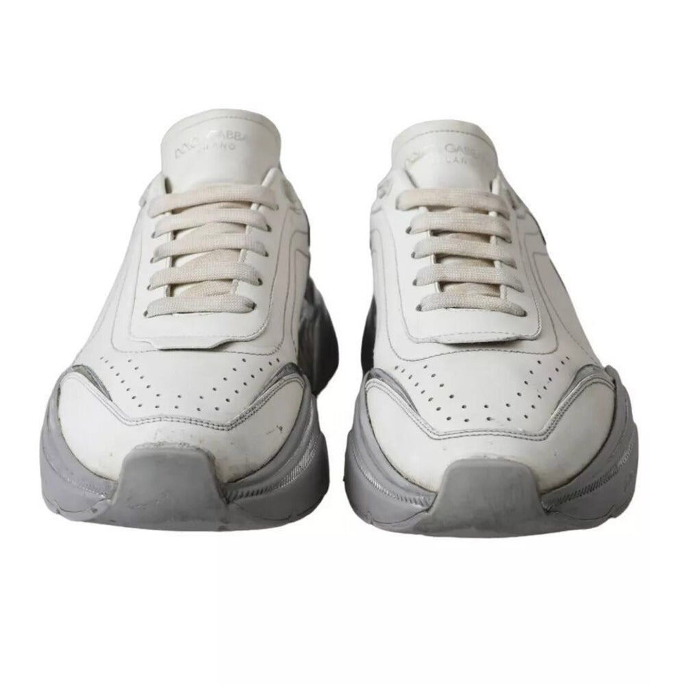 Dolce & Gabbana Dolce & Gabbana White Silver Daymaster Low Top Sneakers Shoe Size US 9 / EU 42 - 6 Thumbnail