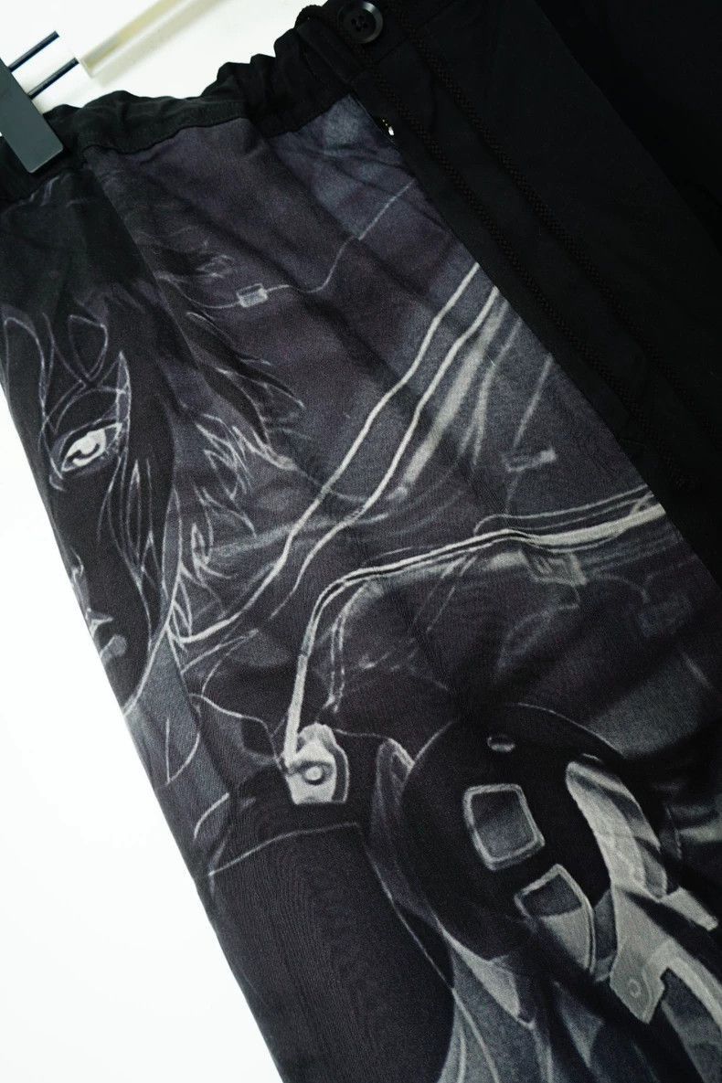 Yohji Yamamoto Yohji Yamamoto Yohji Yamamoto Graphic Wide-Leg Pants Size US 36 / EU 52 - 6 Thumbnail