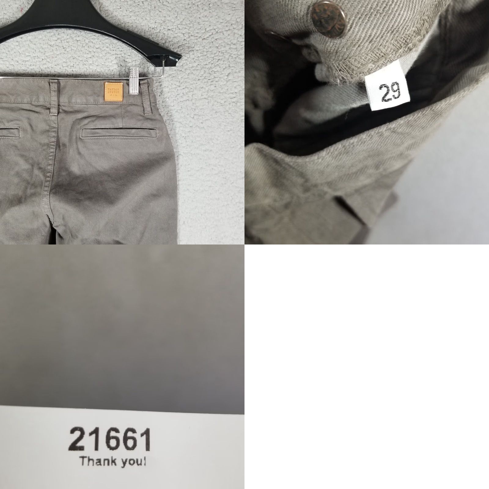 Taylor Stitch VINTAGE Taylor Stitch Slim Fit Chino Pants In Organic Gray Men’s 29X34 NWT Size US 29 - 8 Thumbnail