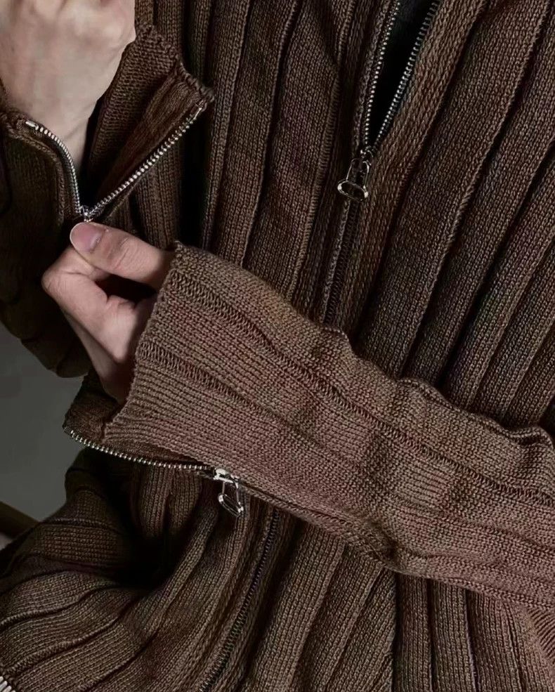 Kiko Kostadinov KIKO KOSTADINOV Harkman Knitted Zip-Up Cardigan Sweater 25 Size US M / EU 48-50 / 2 - 8 Thumbnail