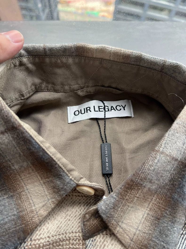 Our Legacy Our LegacyFW24 plaid curved hem single-breasted flannel lon Size US L / EU 52-54 / 3 - 2 Thumbnail