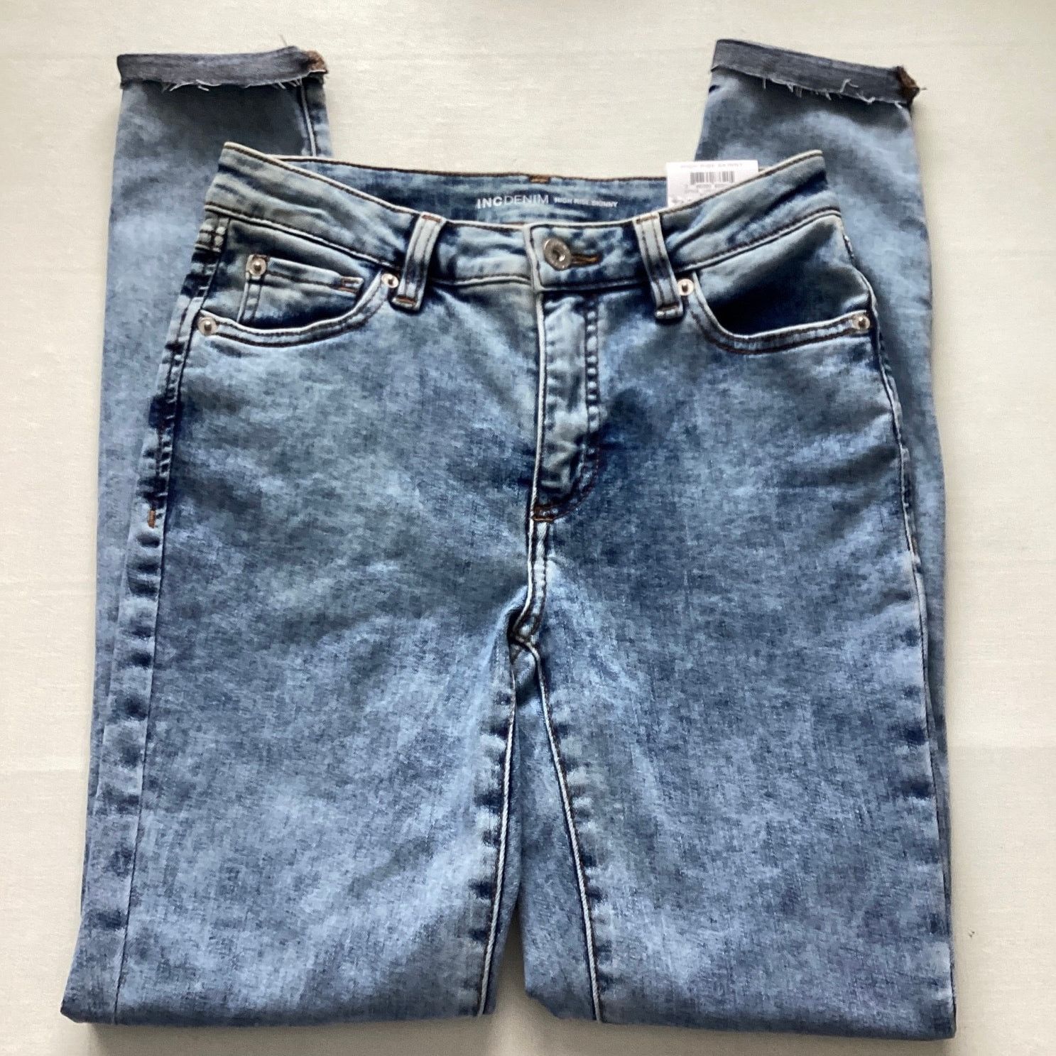 I.N.C INC Denim Womens High-Rise Core Denim Skinny Jeans Size 0/25 Size 25" / US 0 / IT 36 - 2 Thumbnail