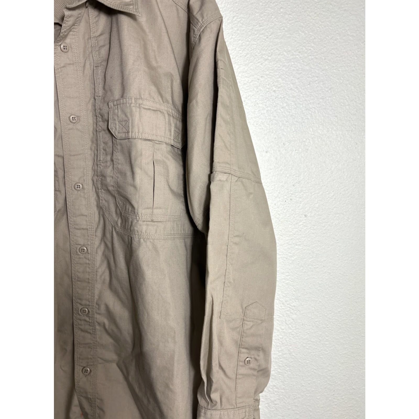 Vintage 5.11 Tactical Taclite Pro Shirt Mens XXL Beige Ripstop Vented Long Sleeve 72175 Size US XXL / EU 58 / 5 - 5 Thumbnail