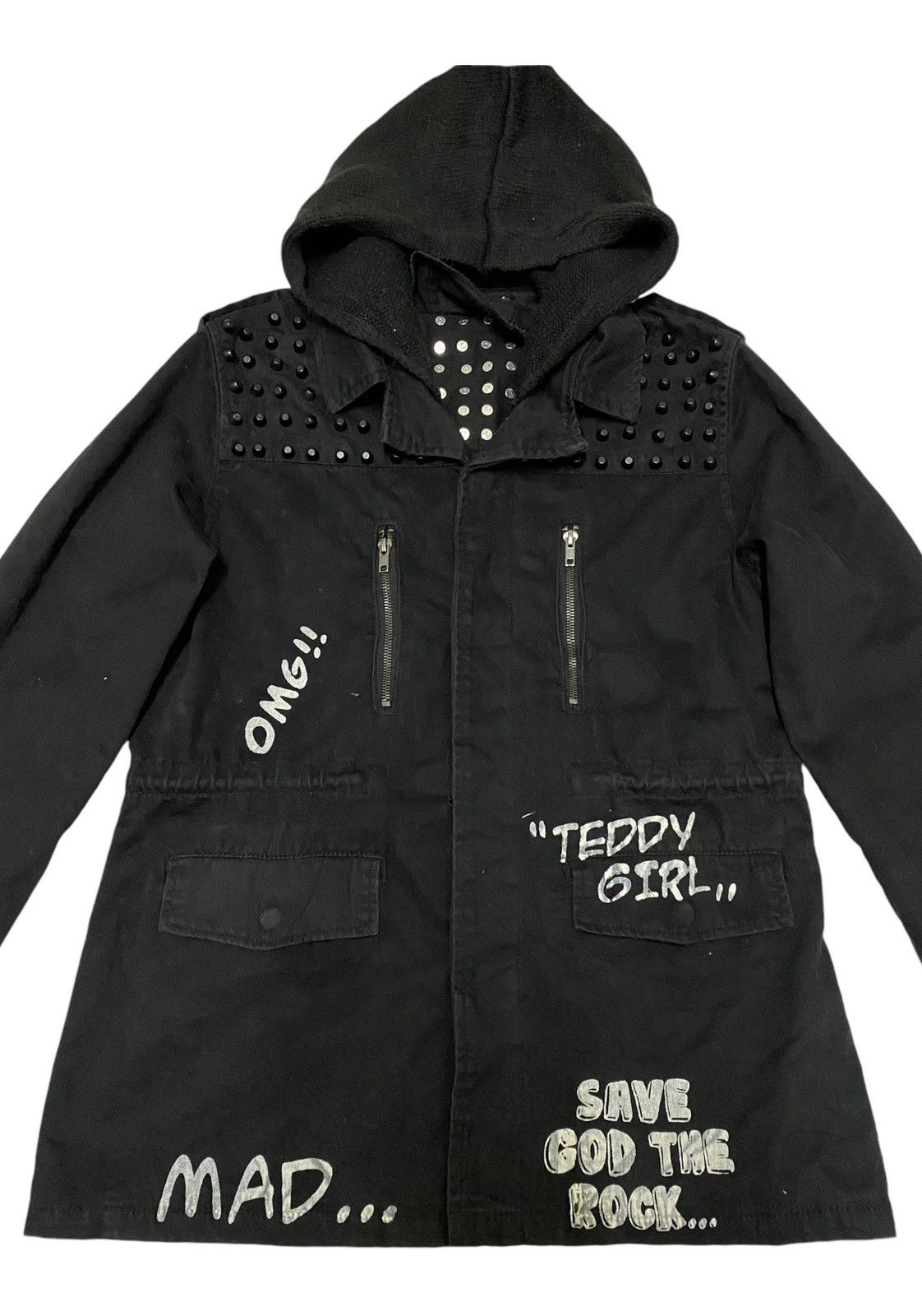 Japanese Brand × Seditionaries Glad News Punk Style Studded Spikes Parka Jacket (C4) Size US M / EU 48-50 / 2 - 2 Thumbnail