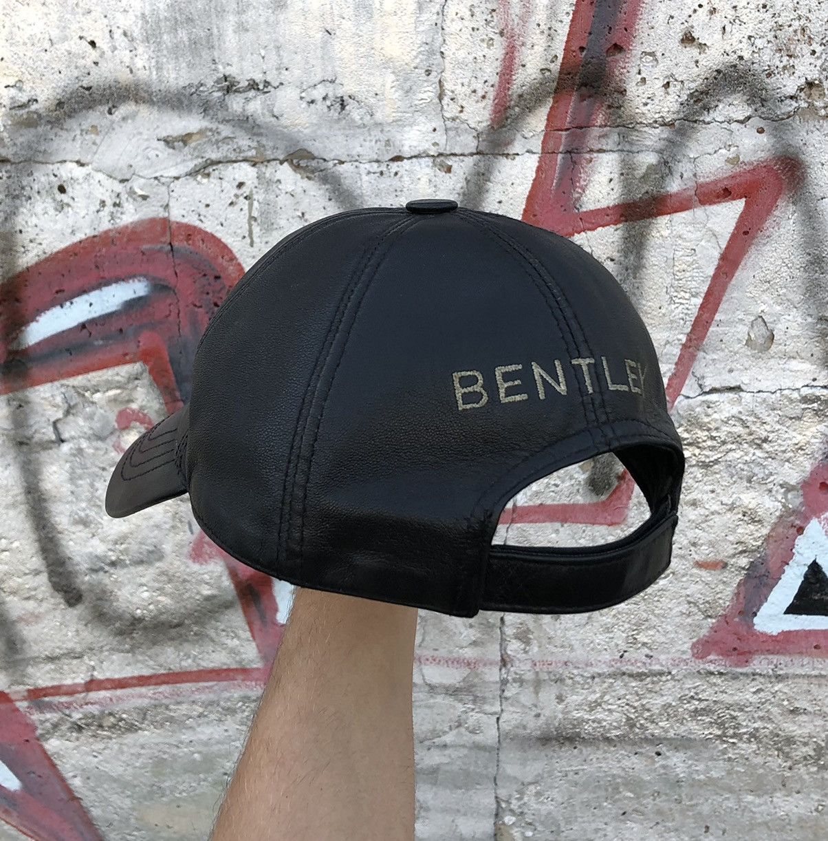 Bentley × Vintage Vintage Bentley Racing Leather Cap Size ONE SIZE - 8 Thumbnail