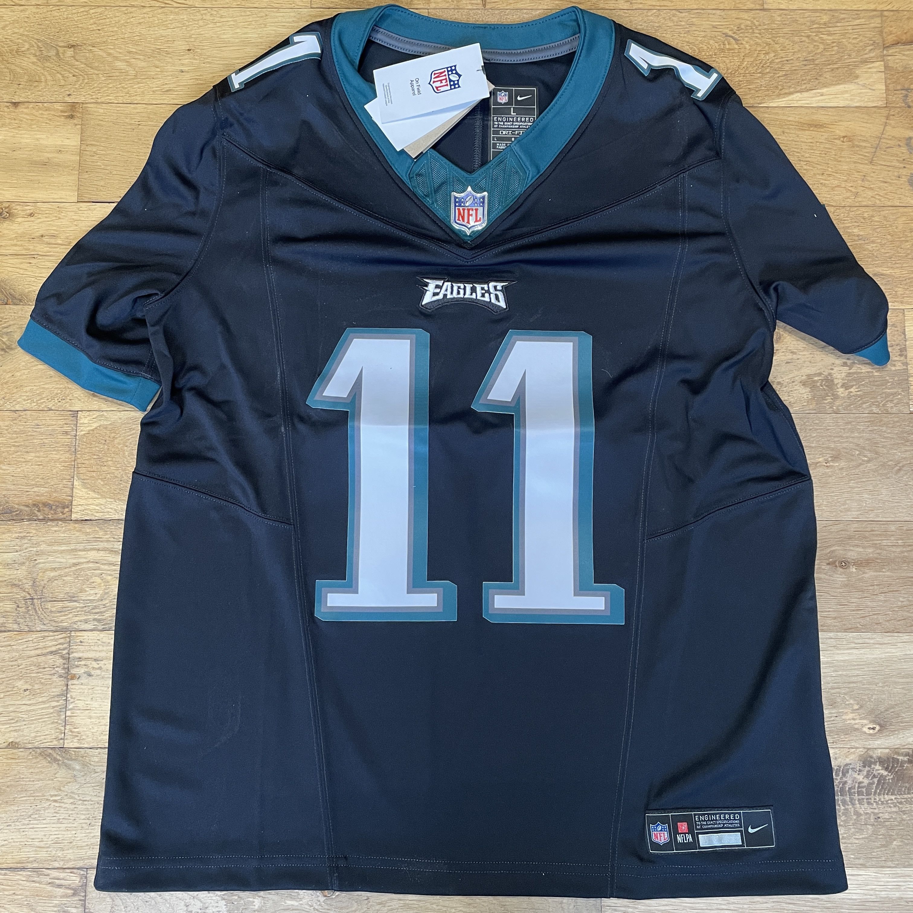 NIKE NFL Philadelphia Eagles Jersey BROWN #11 SHIRT Size