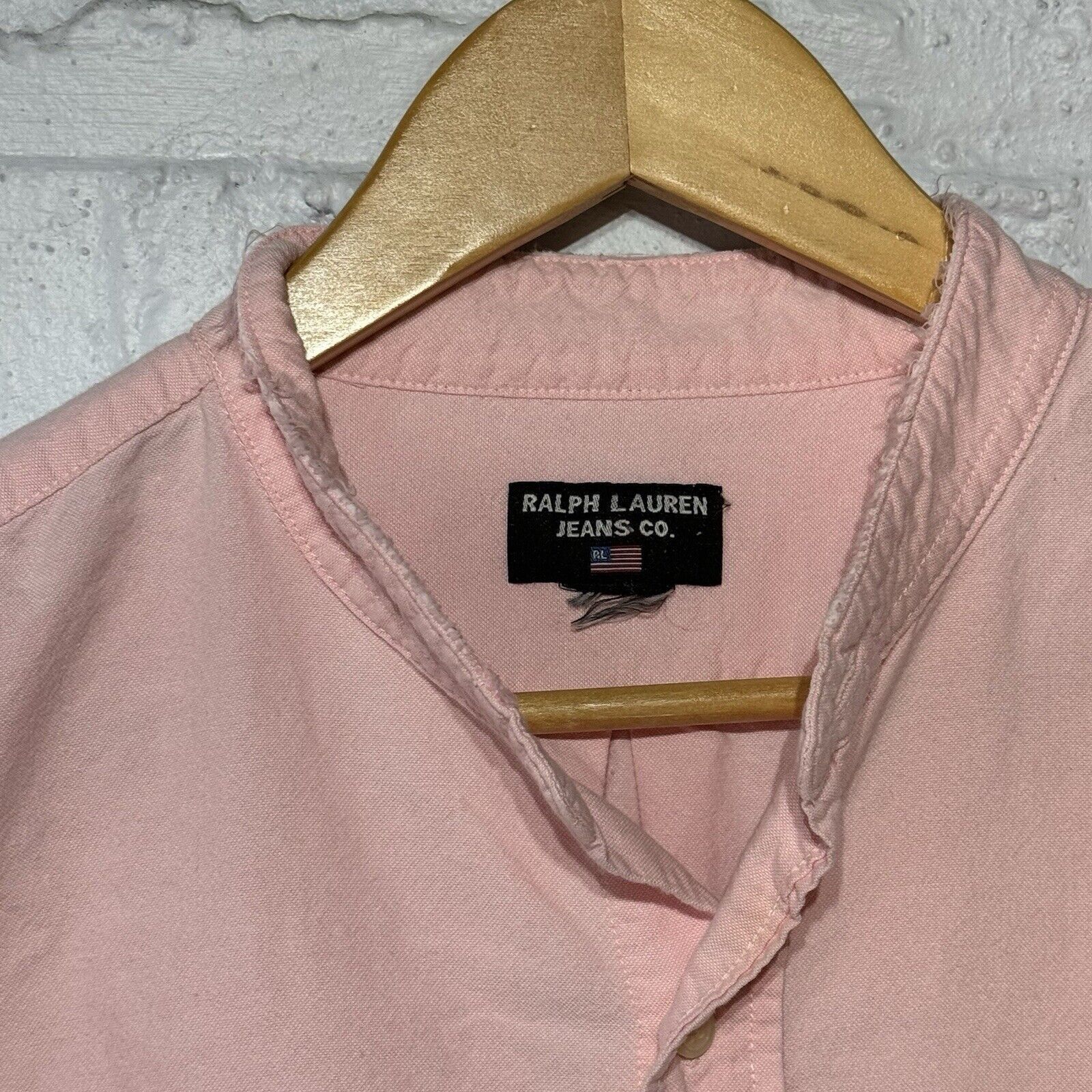 Polo Ralph Lauren Vintage Polo Jeans Co Button Up Shirt Distressed USA Flag L Size US L / EU 52-54 / 3 - 3 Thumbnail