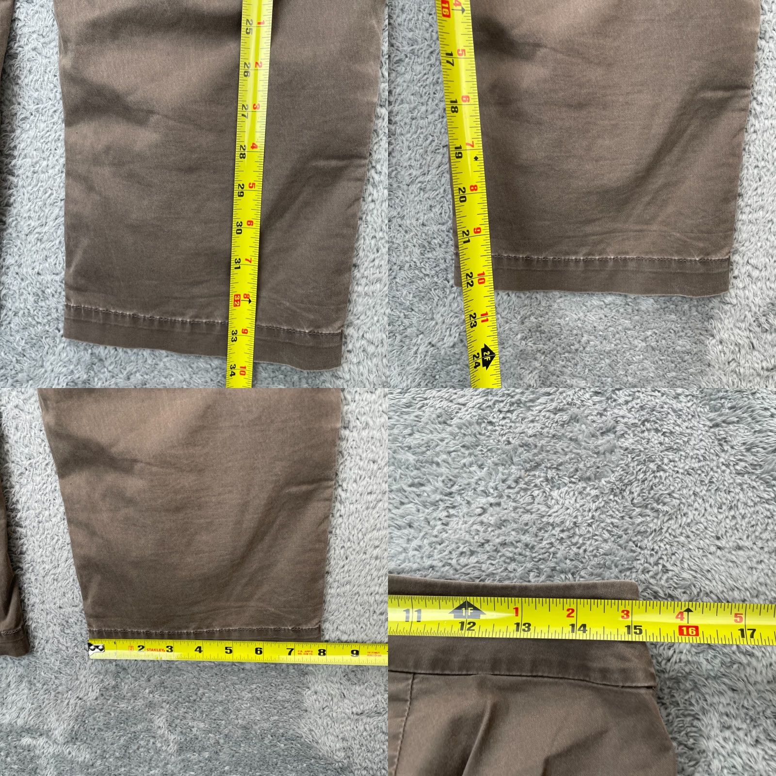 Eileen Fisher Eileen Fisher Pants Womens XS Brown Capri Cotton Spandex Stretch Cuffed Straight Inseam 23 in Caprilike Size 30" / US 8 / IT 44 - 8 Thumbnail