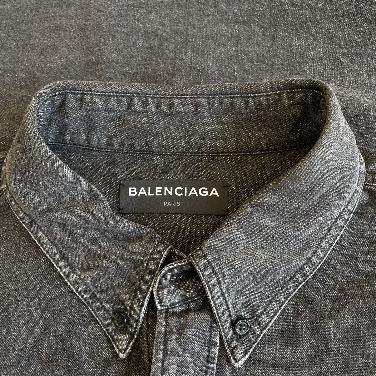 Balenciaga SS2017 Europe Oversized Sleeveless Denim Shirt Size US XL / EU 56 / 4 - 4 Thumbnail