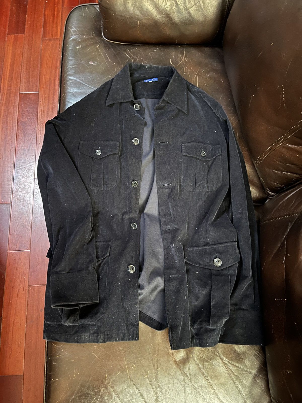 Ring Jacket RING JACKET NAVY SAFARI CORDUROY CHORE COAT/ Shacket - LARGE Size US L / EU 52-54 / 3 - 1 Thumbnail